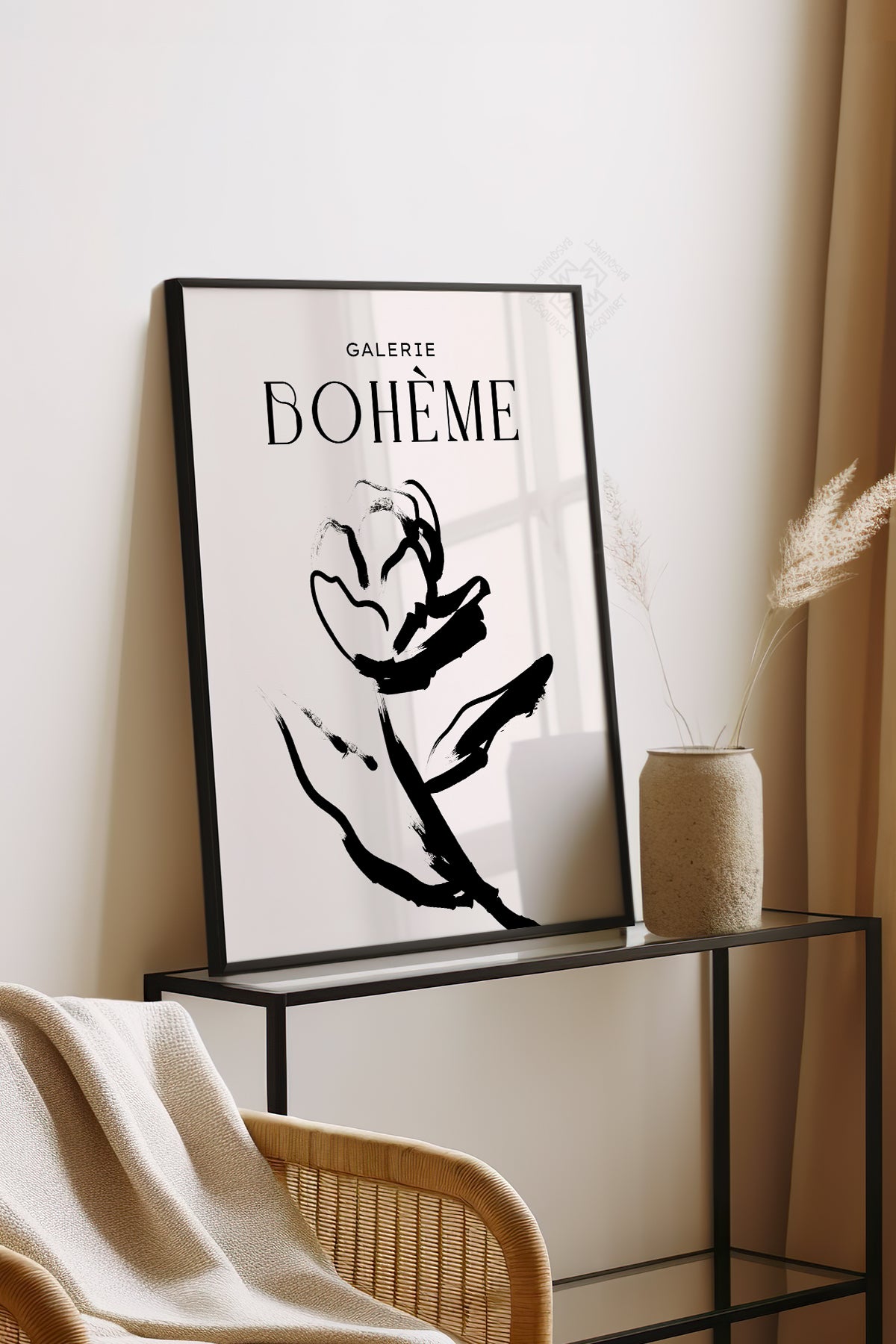 Bohemian Serisi Siyah Çerçeveli Poster, Tablo No:127