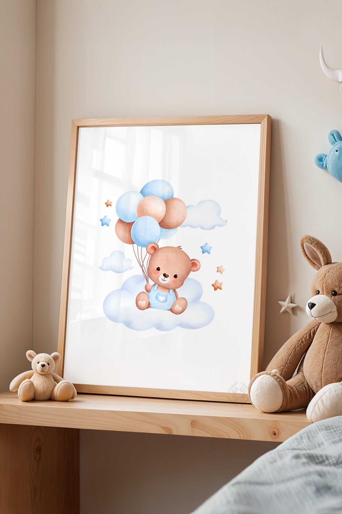 Çocuk Odası, Bebek Odası Ahşap Çerçeveli Poster, Tablo No:1