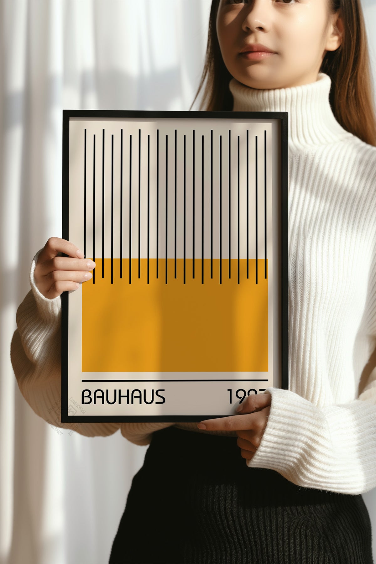 Bauhaus Serisi Siyah Çerçeveli Poster, Tablo No:23