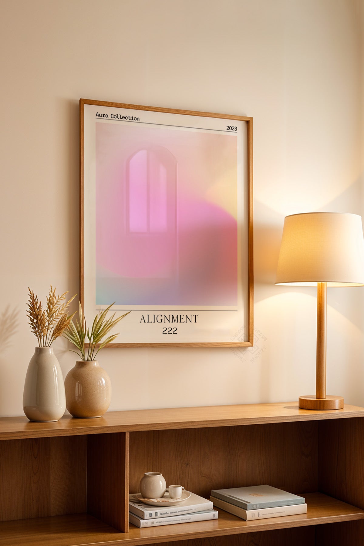 Aura Serisi Ahşap Çerçeveli Poster, Tablo No:187