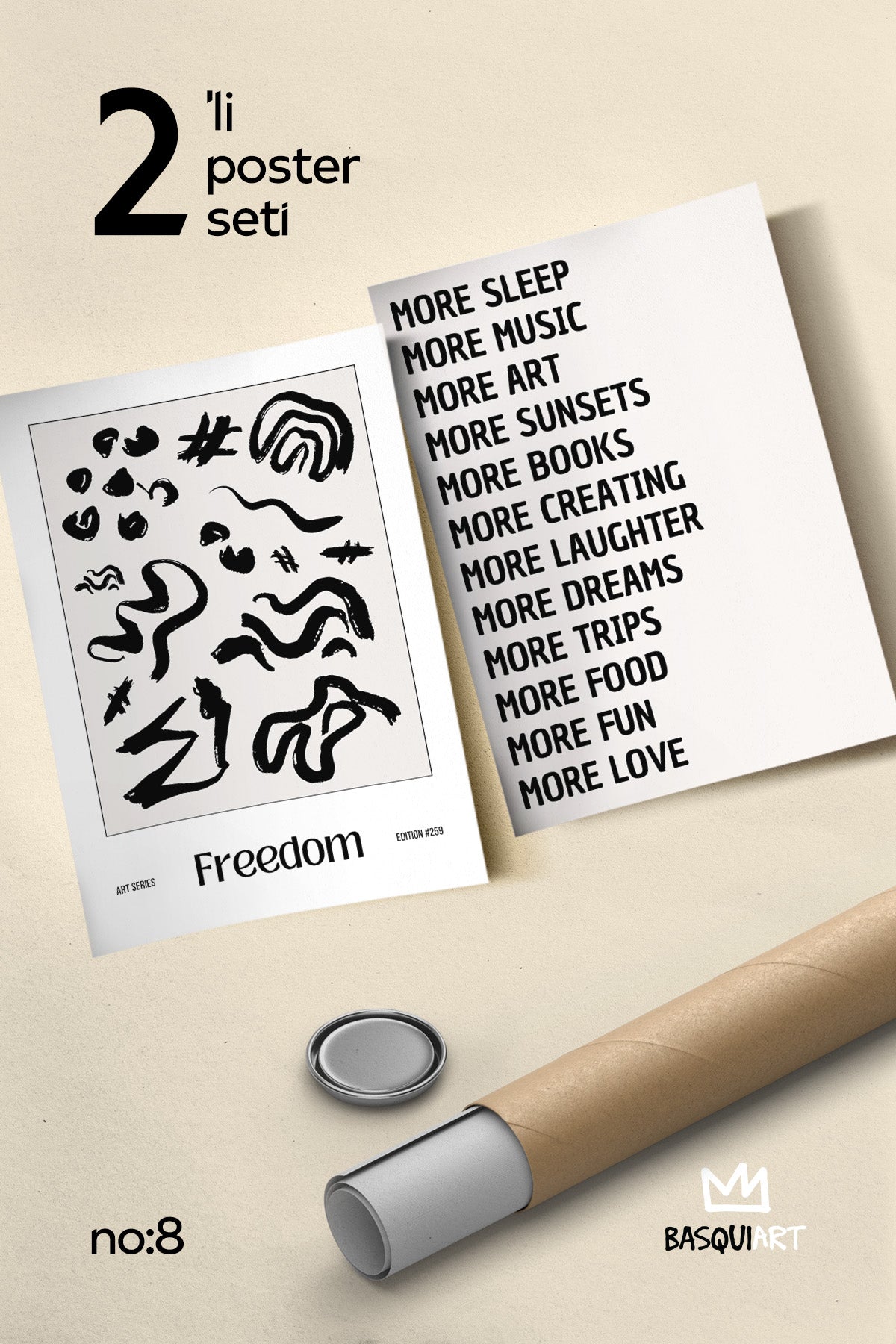 İskandinav 2'li Poster Seti, Duvar Dekoru No:8