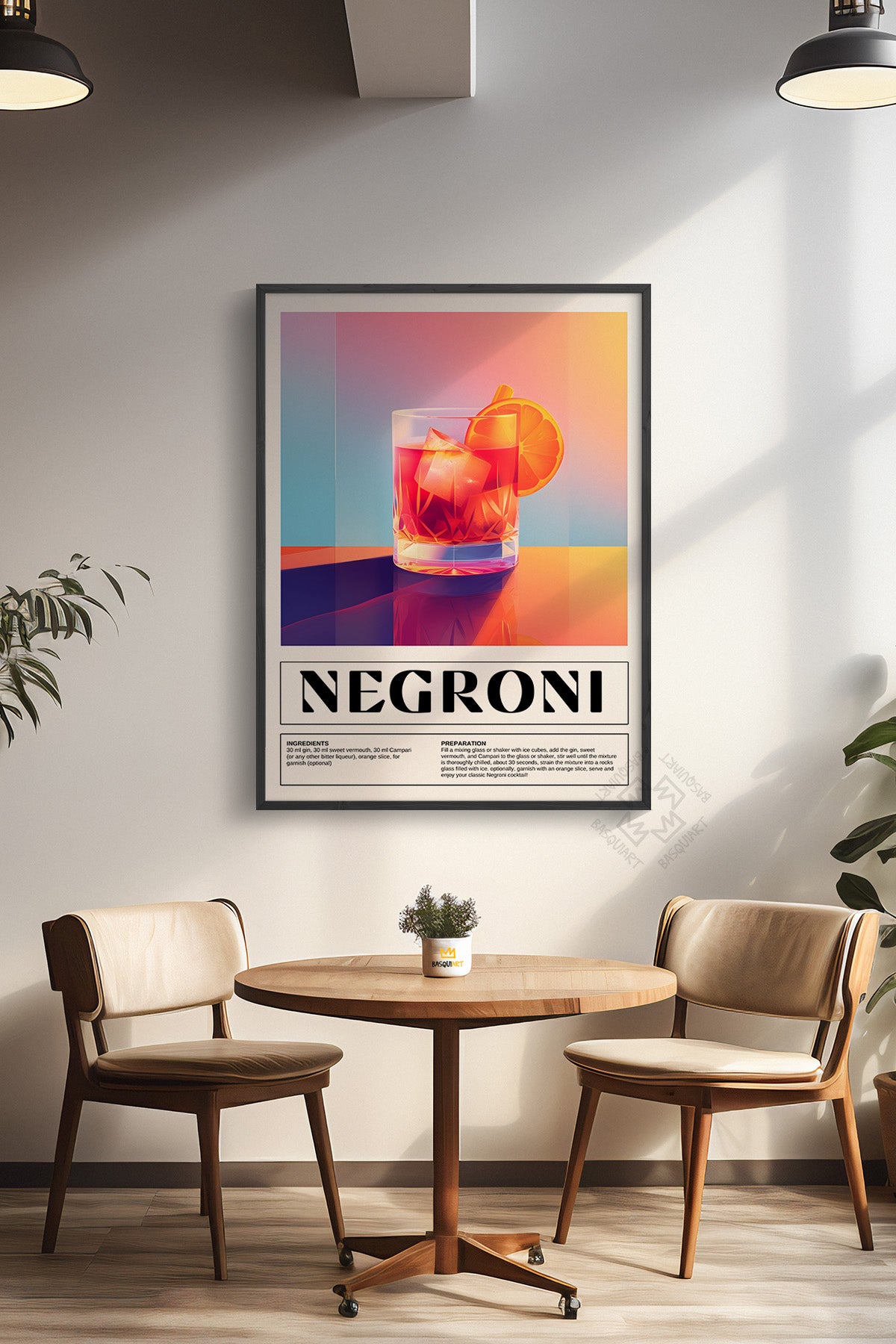 Kokteyl Serisi Siyah Çerçeveli Poster, Tablo, Cafe, Restoran, Mutfak Duvar Dekoru No:2