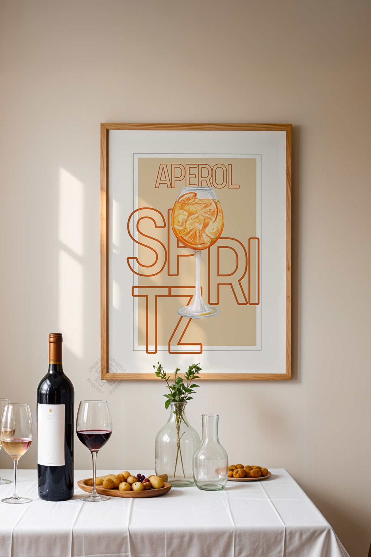 Kokteyl Serisi Ahşap Çerçeveli Poster, Tablo, Cafe, Restoran, Mutfak Duvar Dekoru No:43