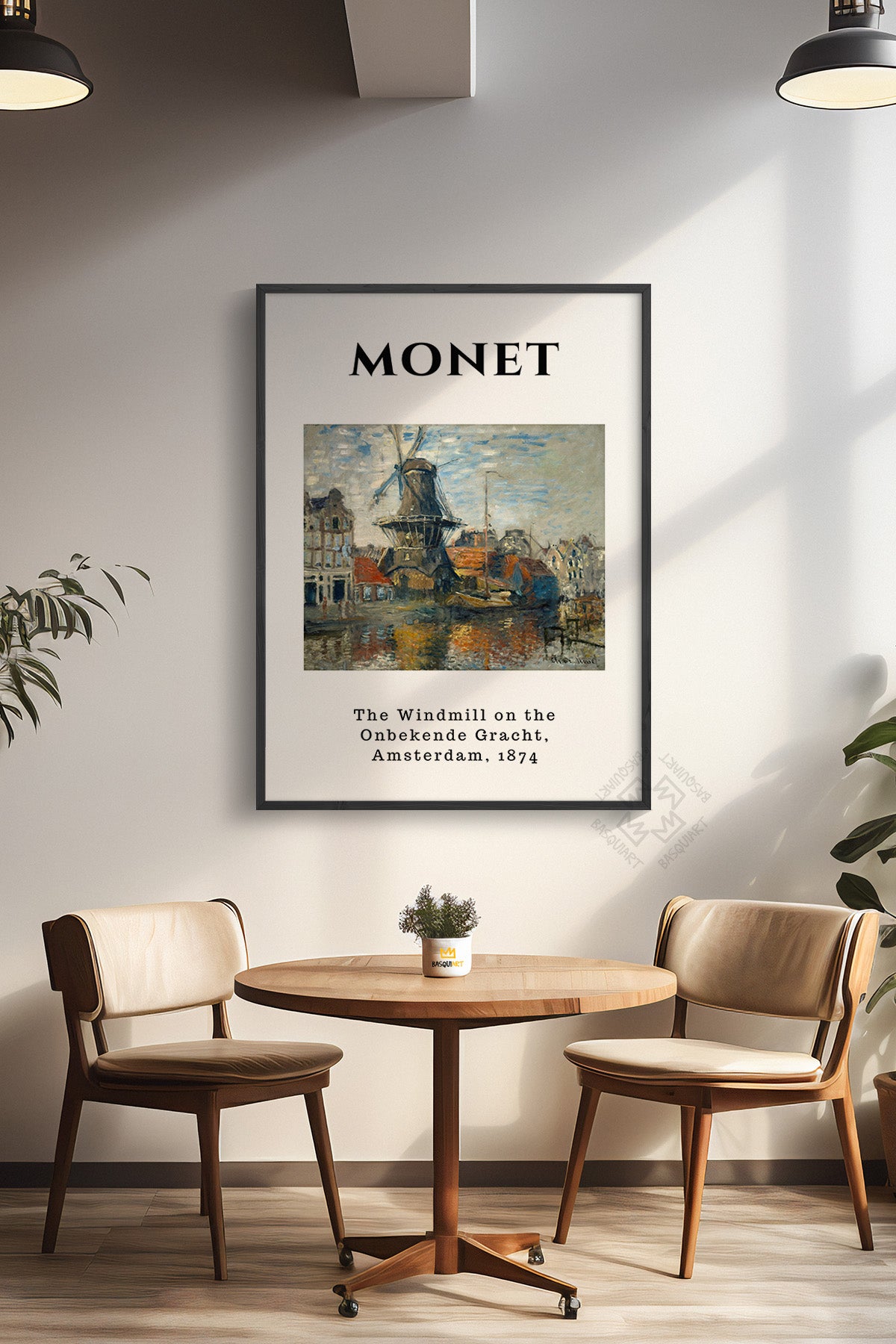 Claude Monet Serisi Siyah Çerçeveli Poster, Tablo Duvar Dekoru No:14
