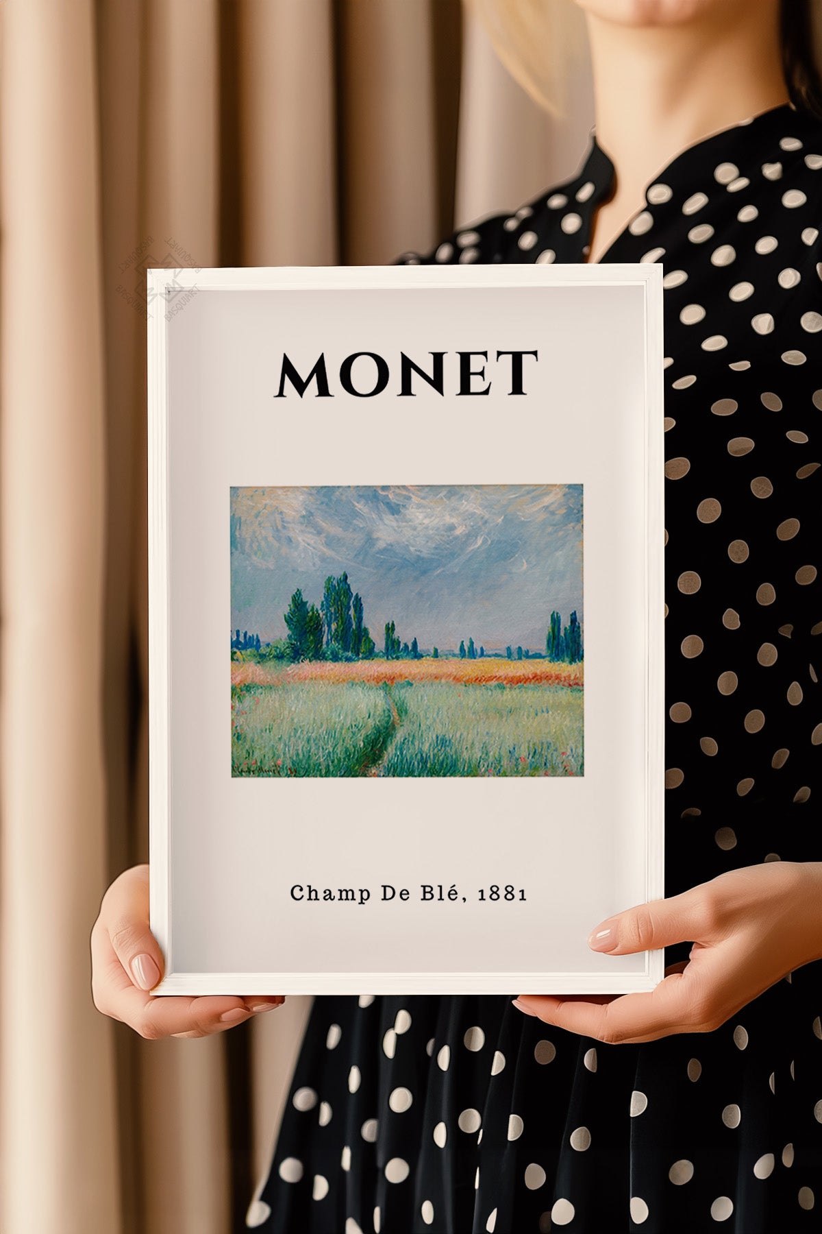 Claude Monet Serisi Beyaz Çerçeveli Poster, Tablo Duvar Dekoru No:6