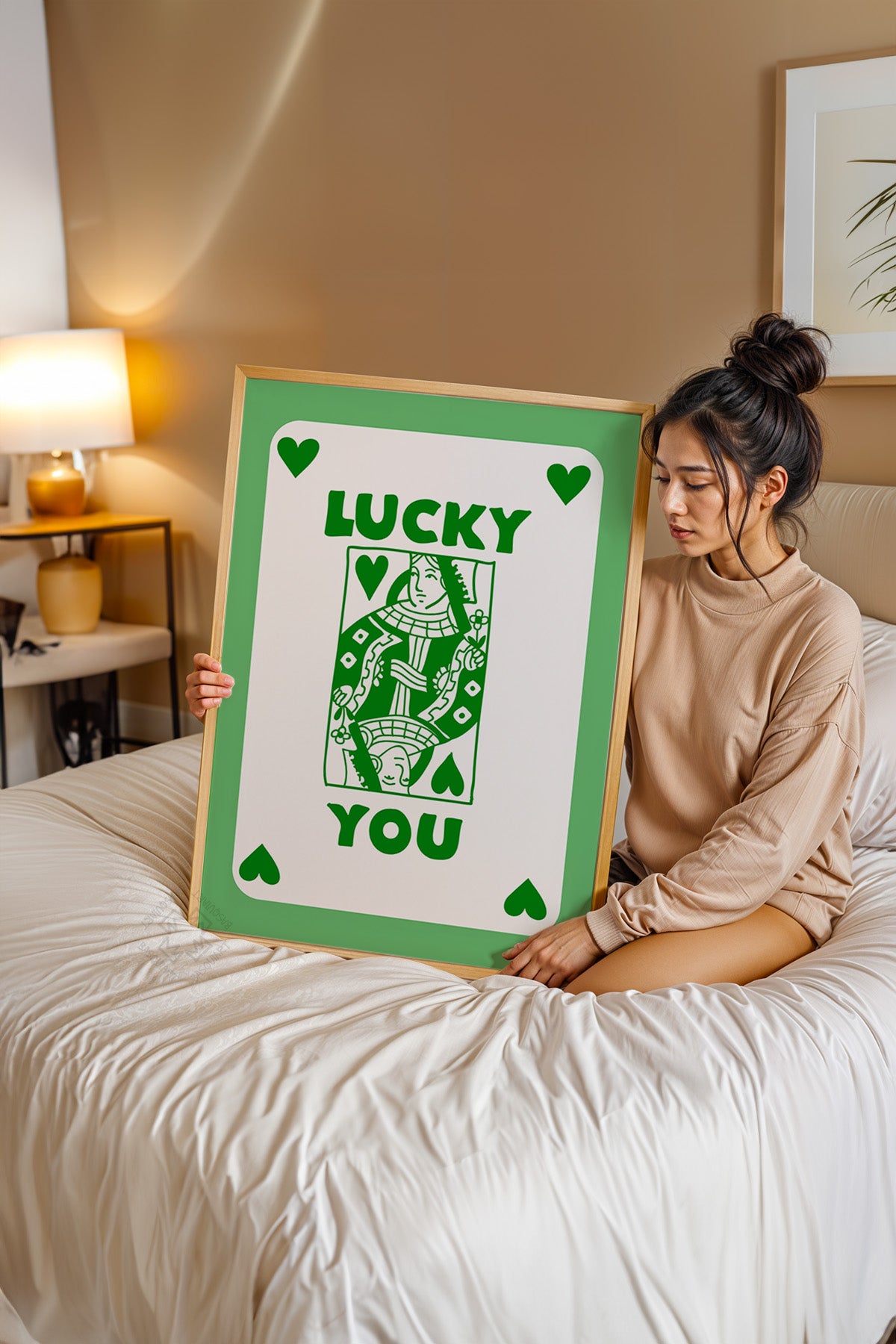 Lucky You Serisi Ahşap Çerçeveli Poster, Tablo Duvar Dekoru No:127