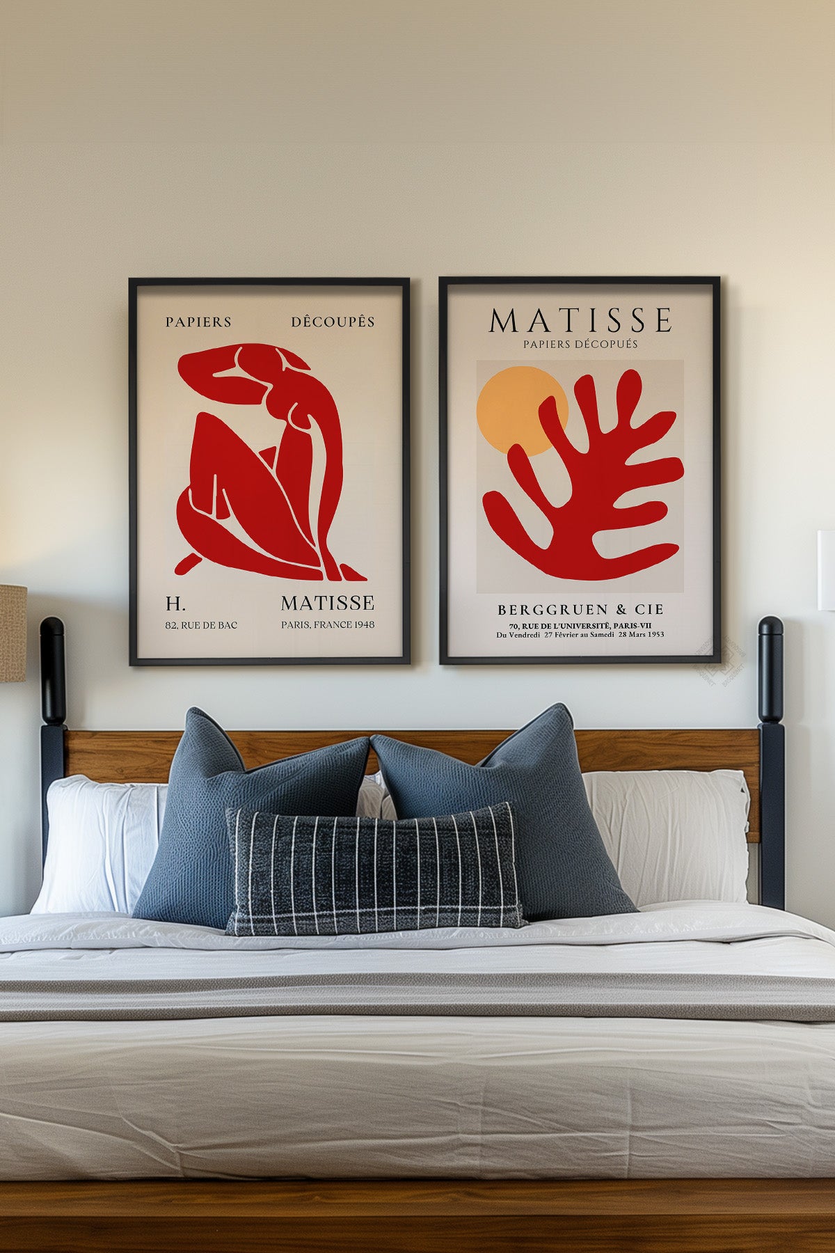 Kırmızı Matisse 2'li Siyah Çerçeveli Poster, Tablo Seti No:26