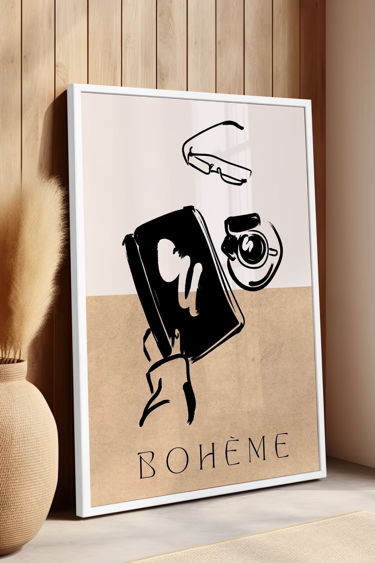 Bohemian Serisi Beyaz Çerçeveli Poster, Tablo No:68