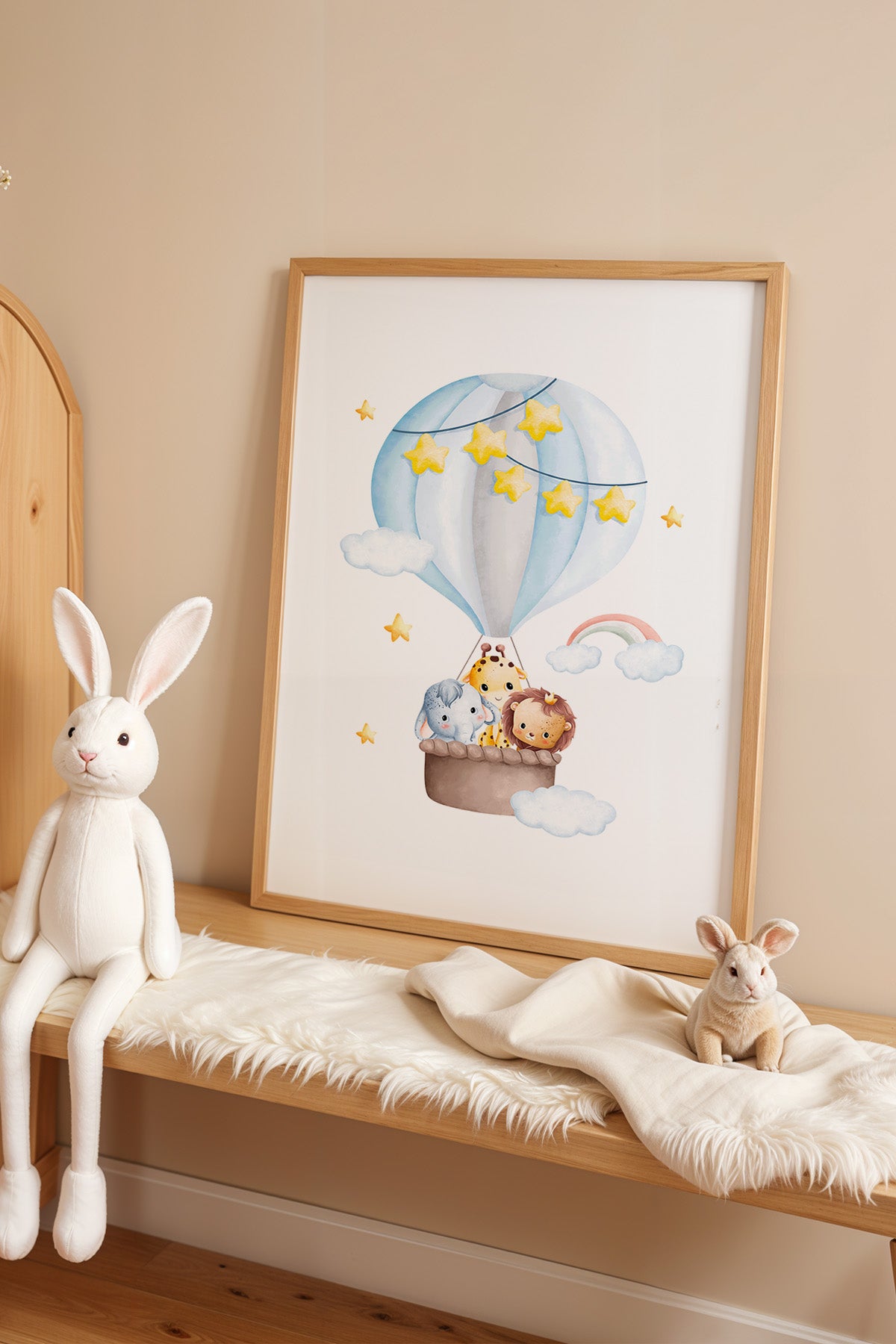 Çocuk Odası, Bebek Odası Ahşap Çerçeveli Poster, Tablo No:9