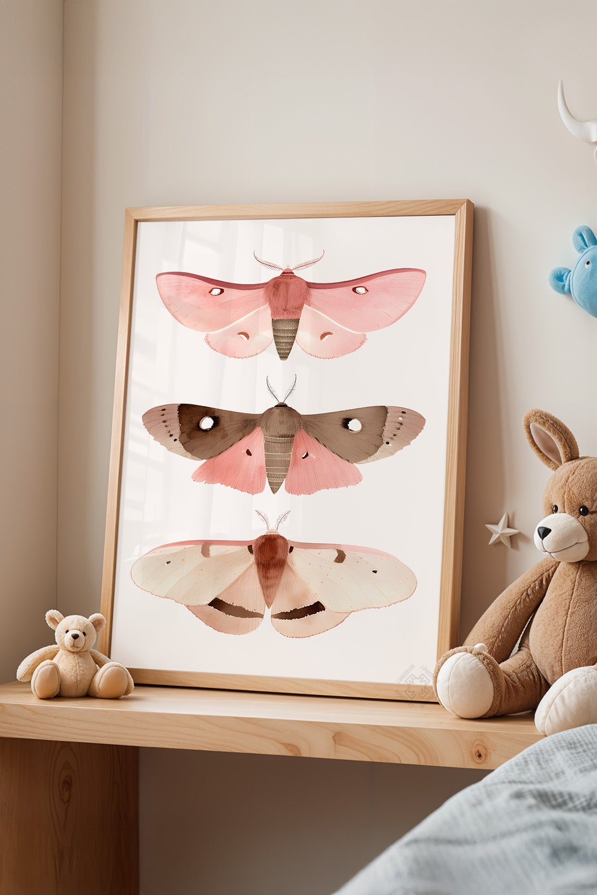 Çocuk Odası, Bebek Odası Ahşap Çerçeveli Poster, Tablo No:76