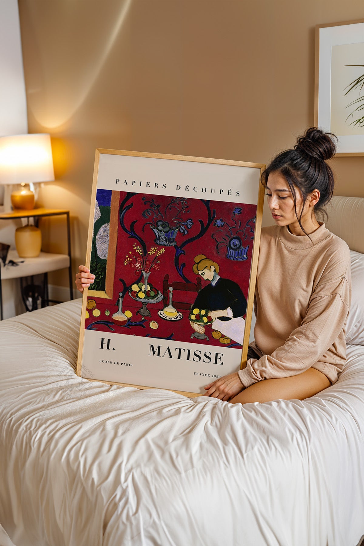 Henri Matisse Serisi Ahşap Çerçeveli Poster, Tablo Duvar Dekoru No:22