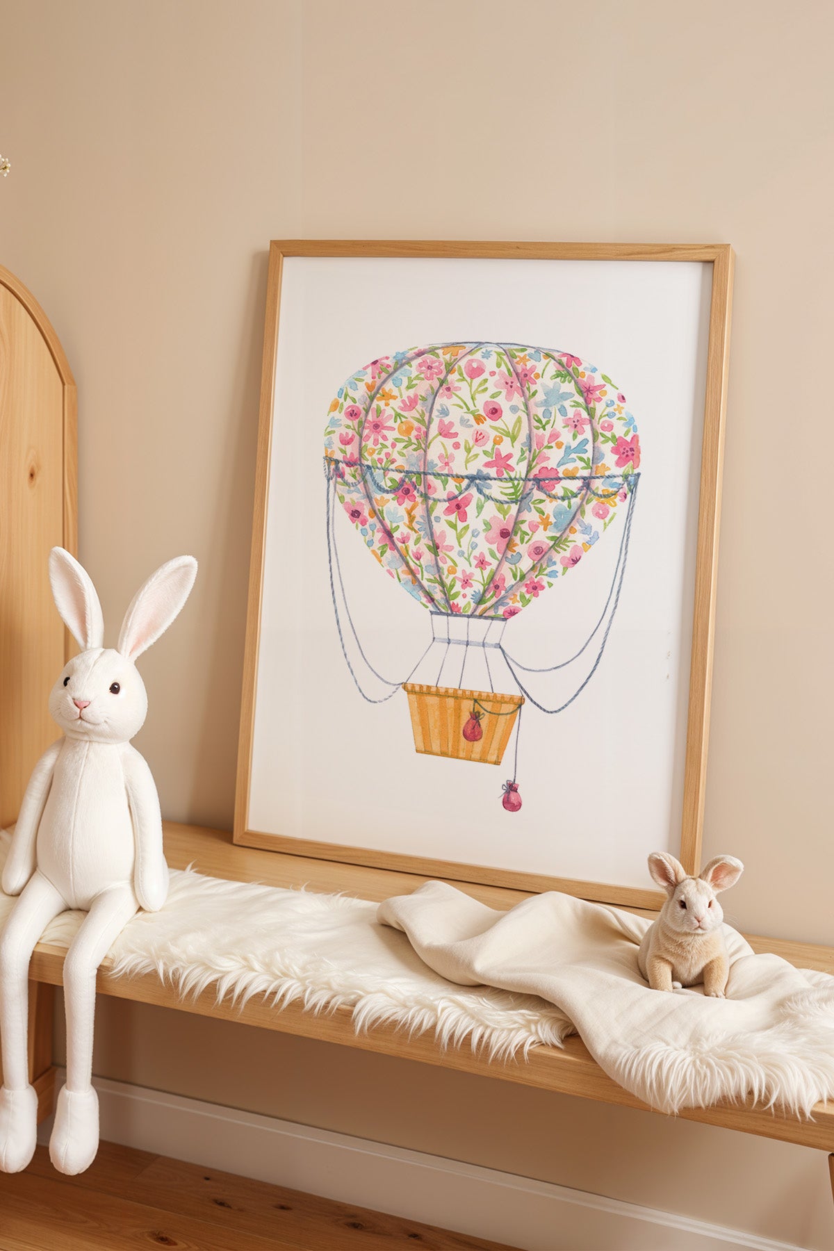 Çocuk Odası, Bebek Odası Ahşap Çerçeveli Poster, Tablo No:5