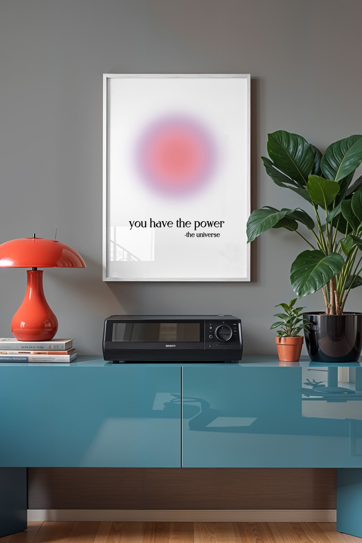 Aura Serisi Beyaz Çerçeveli Poster, Tablo No:91