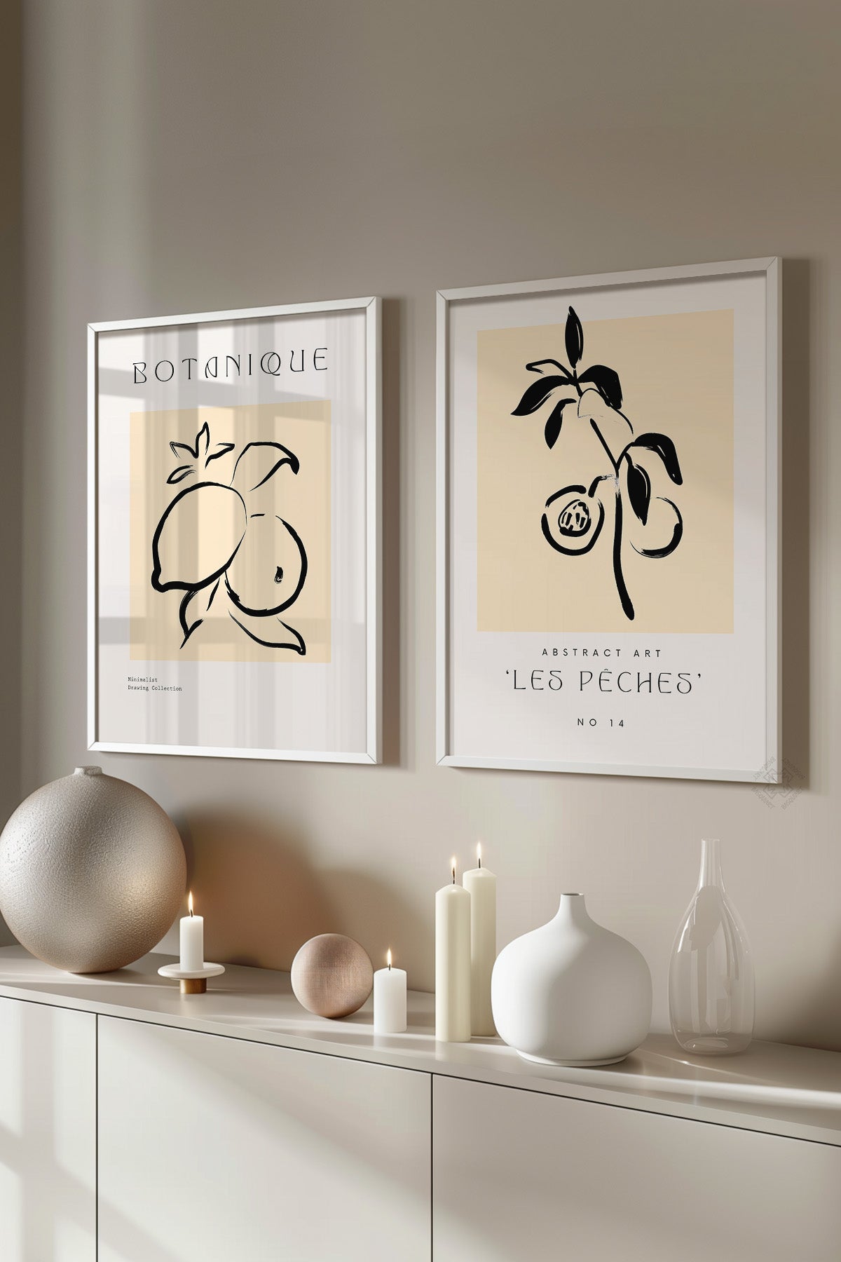 Bohemian 2'li Beyaz Çerçeveli Poster, Tablo Seti No:16