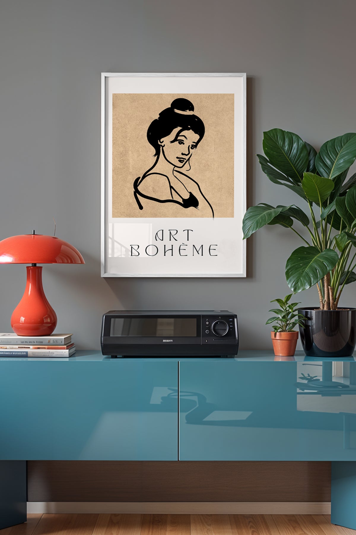 Bohemian Serisi Beyaz Çerçeveli Poster, Tablo No:94