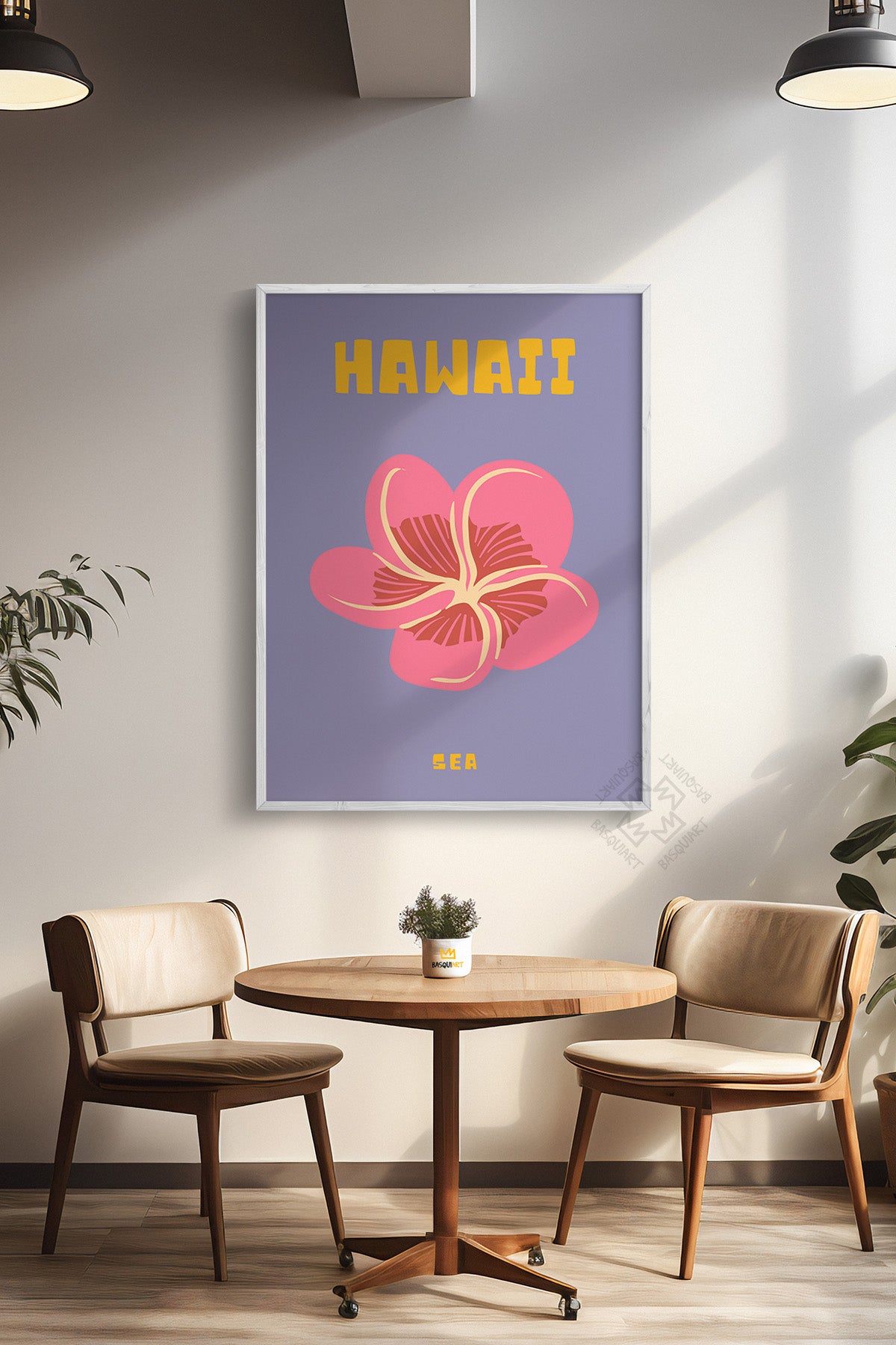 Şehir Serisi Beyaz Çerçeveli Poster, Tablo Duvar Dekoru No:24