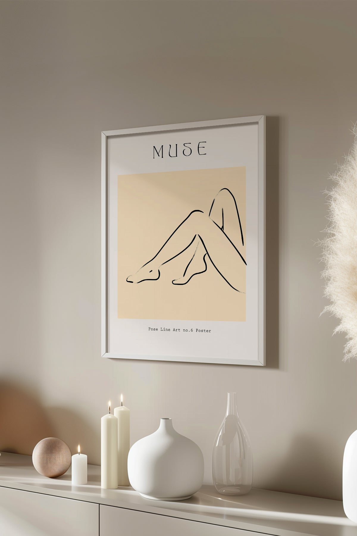 Bohemian Serisi Beyaz Çerçeveli Poster, Tablo No:99