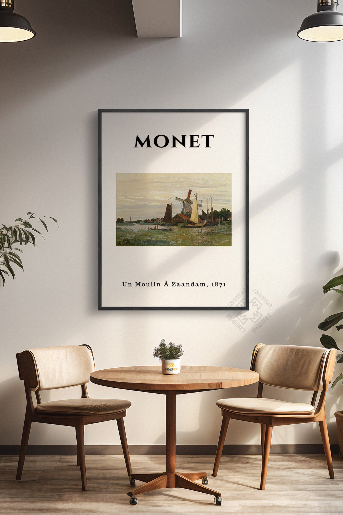 Claude Monet Serisi Siyah Çerçeveli Poster, Tablo Duvar Dekoru No:16