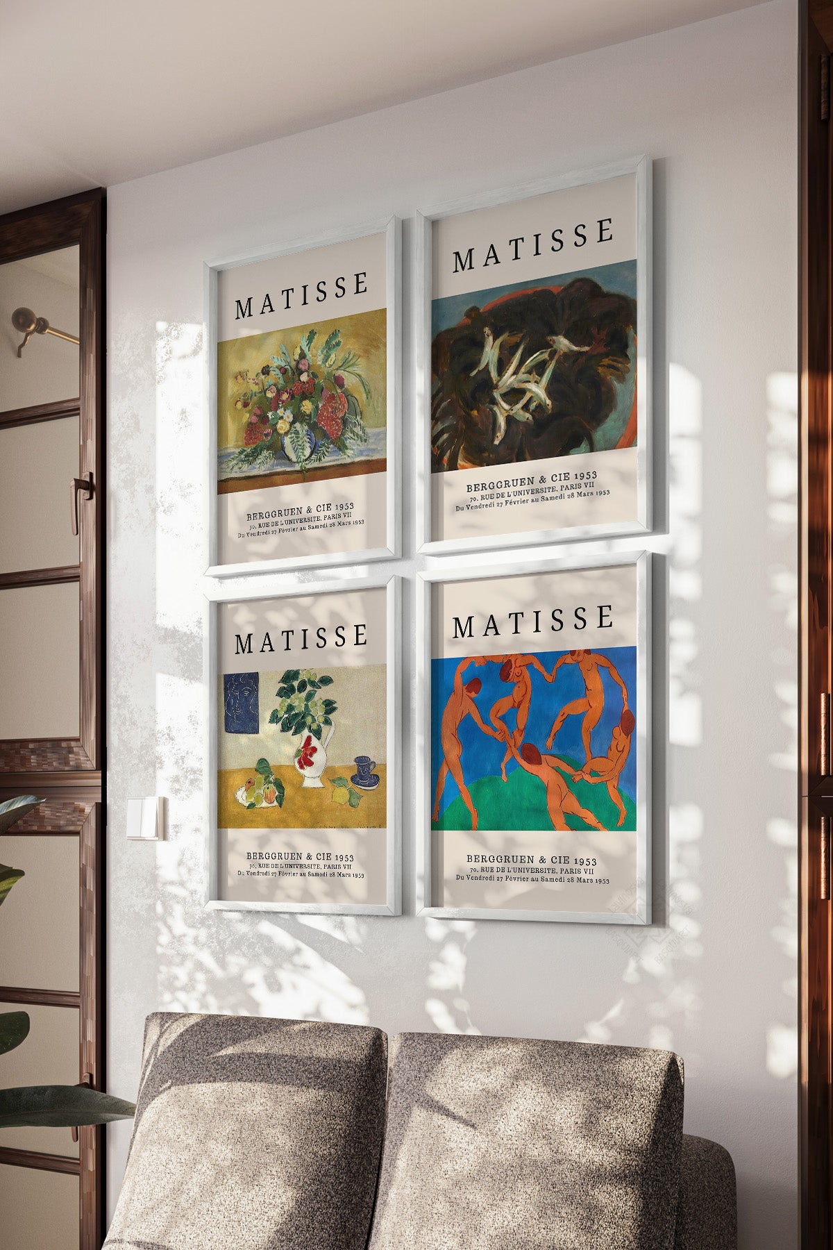 Matisse 4'lü Beyaz Çerçeveli Poster, Tablo Seti No:56
