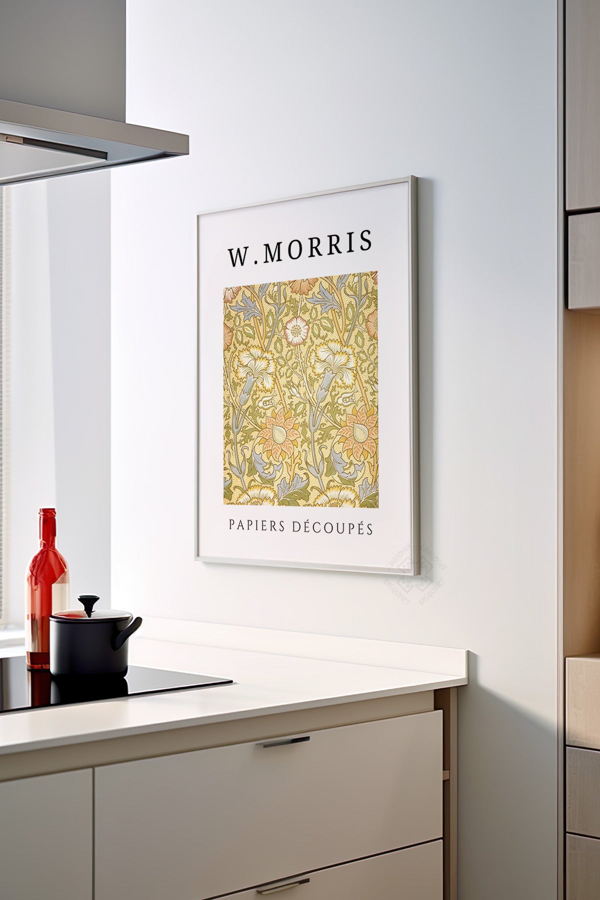 William Morris Serisi Beyaz Çerçeveli Poster, Tablo Duvar Dekoru No:9