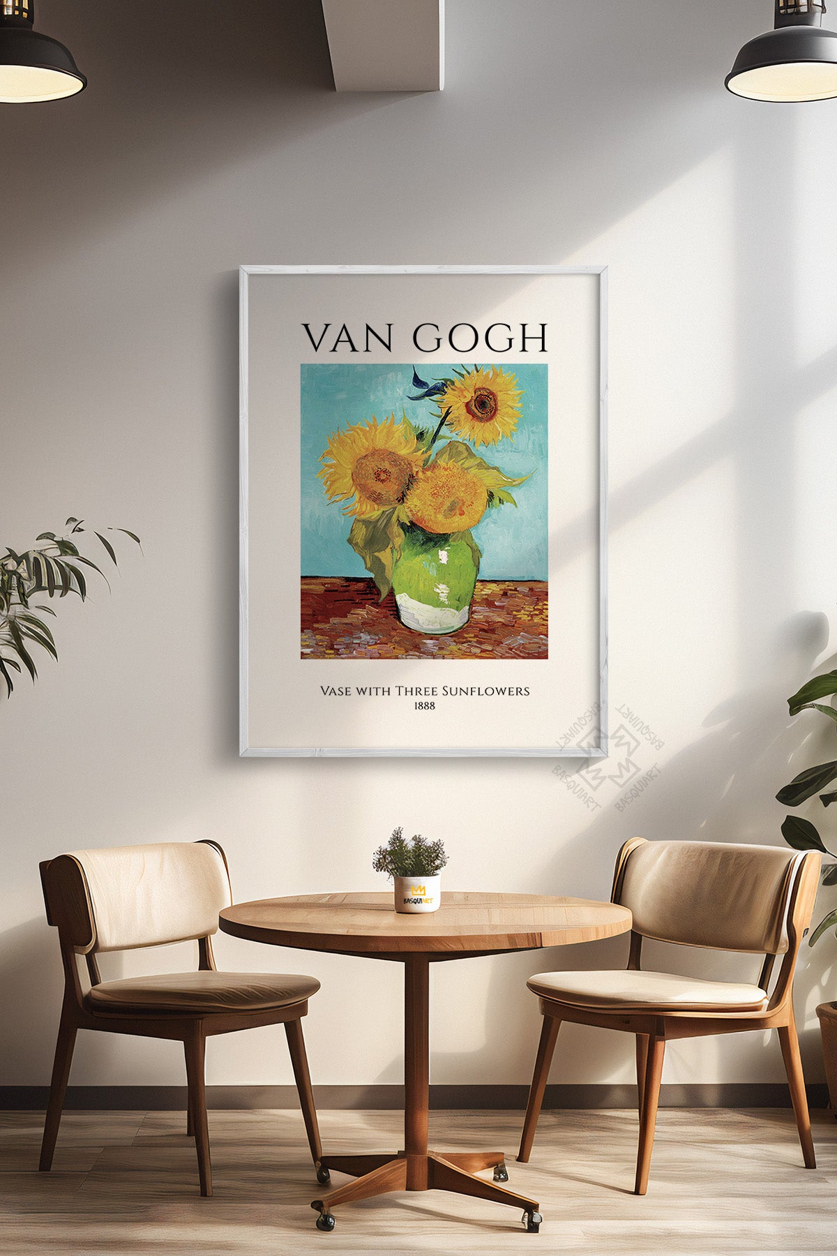 Vincent Van Gogh Serisi Beyaz Çerçeveli Poster, Tablo Duvar Dekoru No:21