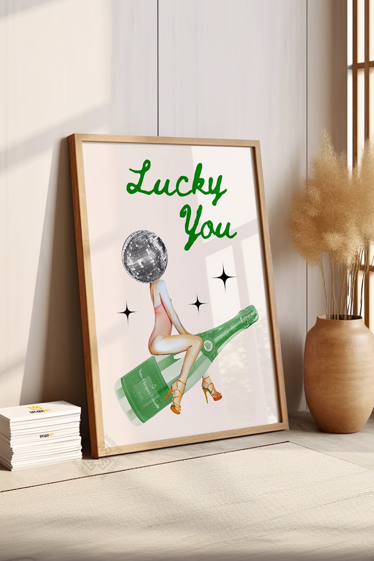 Lucky You Serisi Ahşap Çerçeveli Poster, Tablo Duvar Dekoru No:134