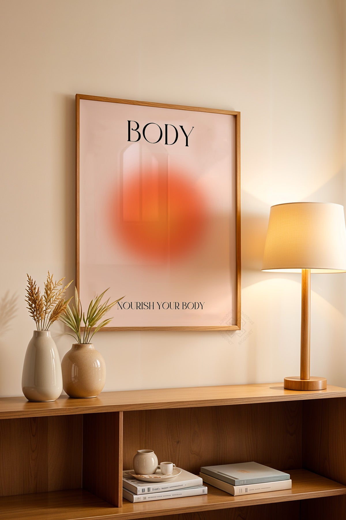 Aura Serisi Ahşap Çerçeveli Poster, Tablo No:160