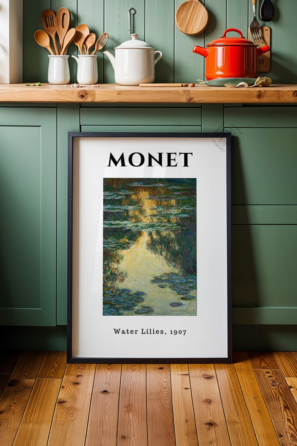 Claude Monet Serisi Siyah Çerçeveli Poster, Tablo Duvar Dekoru No:11