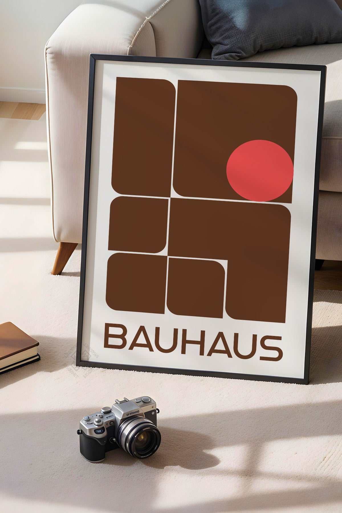 Bauhaus Serisi Siyah Çerçeveli Poster, Tablo No:81