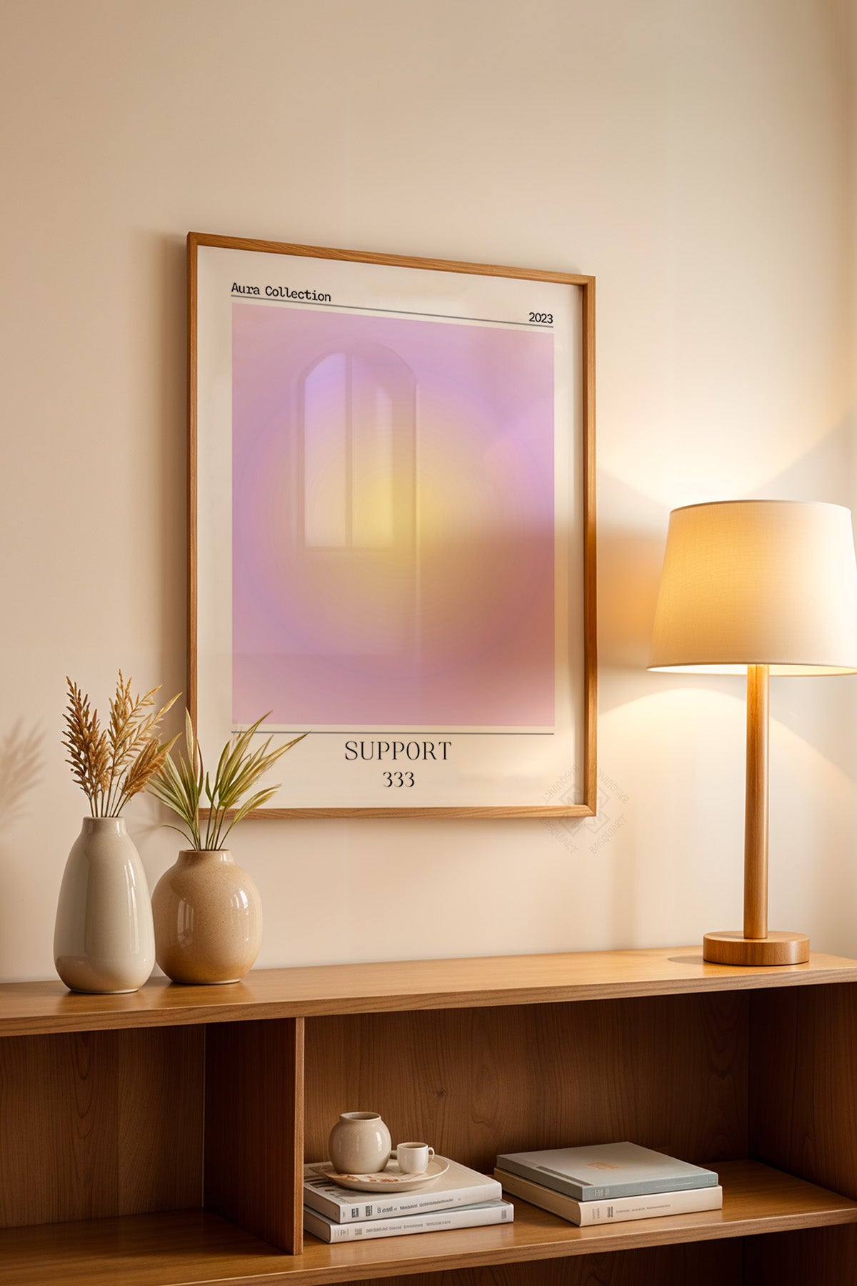 Aura Serisi Ahşap Çerçeveli Poster, Tablo No:184