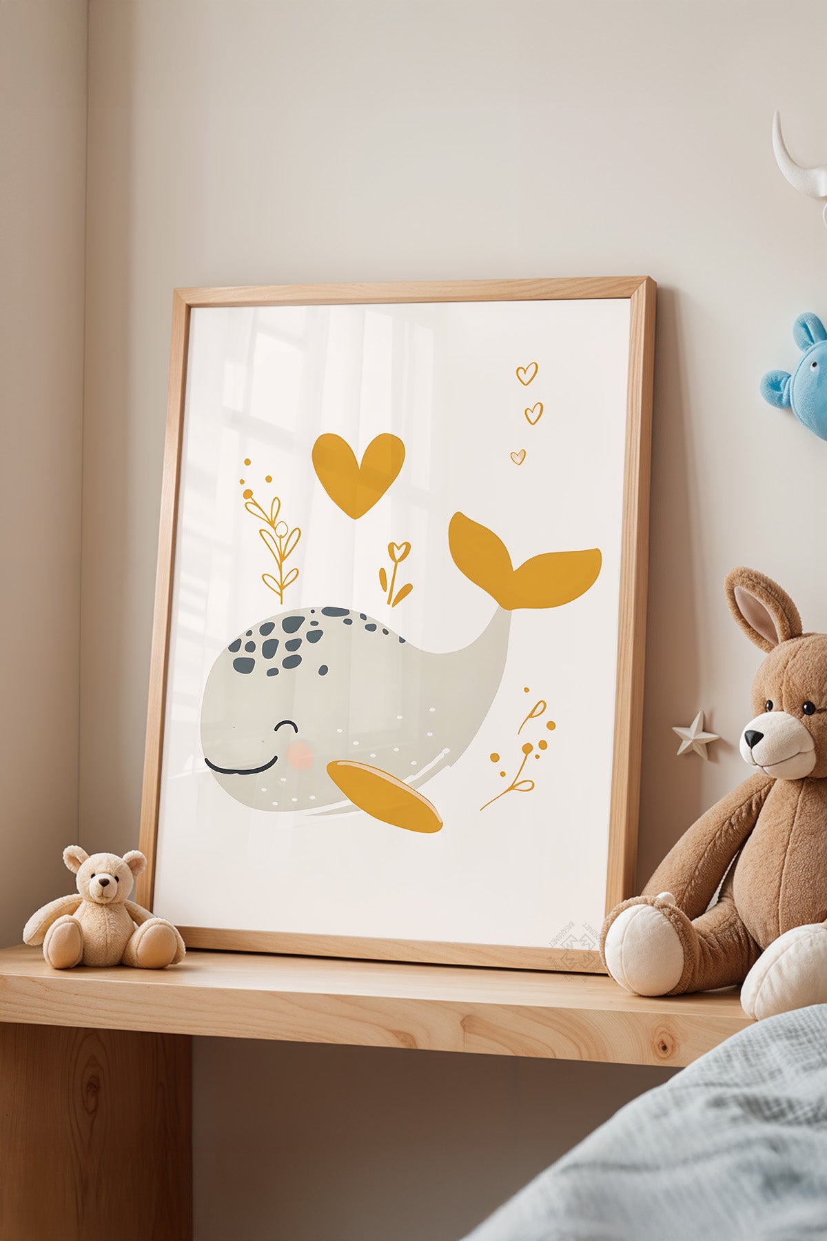 Çocuk Odası, Bebek Odası Ahşap Çerçeveli Poster, Tablo No:52
