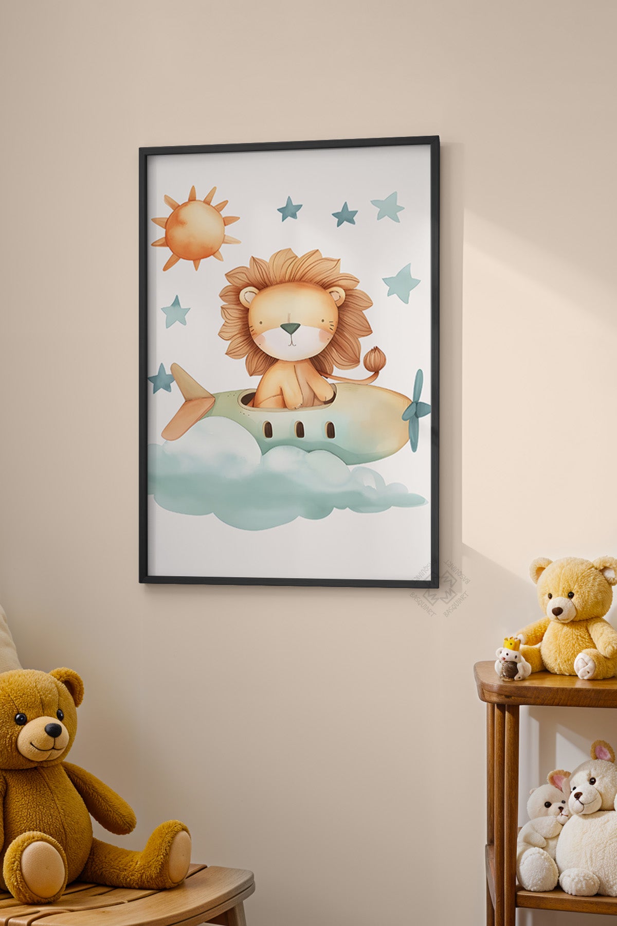 Çocuk Odası, Bebek Odası Siyah Çerçeveli Poster, Tablo No:44