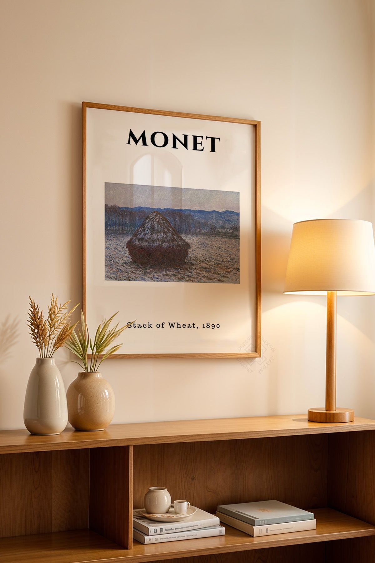 Claude Monet Serisi Ahşap Çerçeveli Poster, Tablo Duvar Dekoru No:22