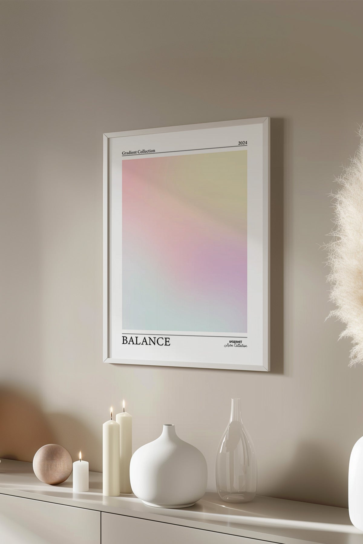 Aura Serisi Beyaz Çerçeveli Poster, Tablo No:29