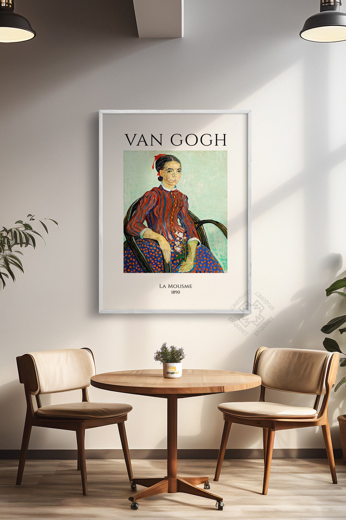 Vincent Van Gogh Serisi Beyaz Çerçeveli Poster, Tablo Duvar Dekoru No:15