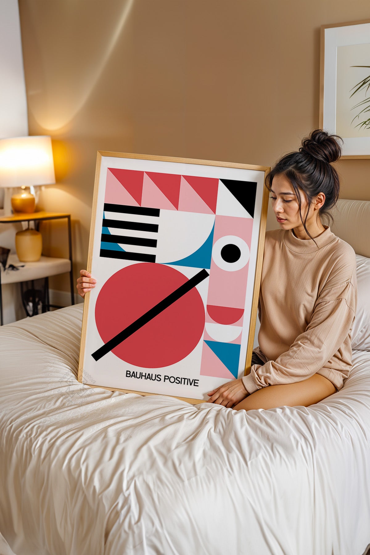 Bauhaus Serisi Ahşap Çerçeveli Poster, Tablo No:120
