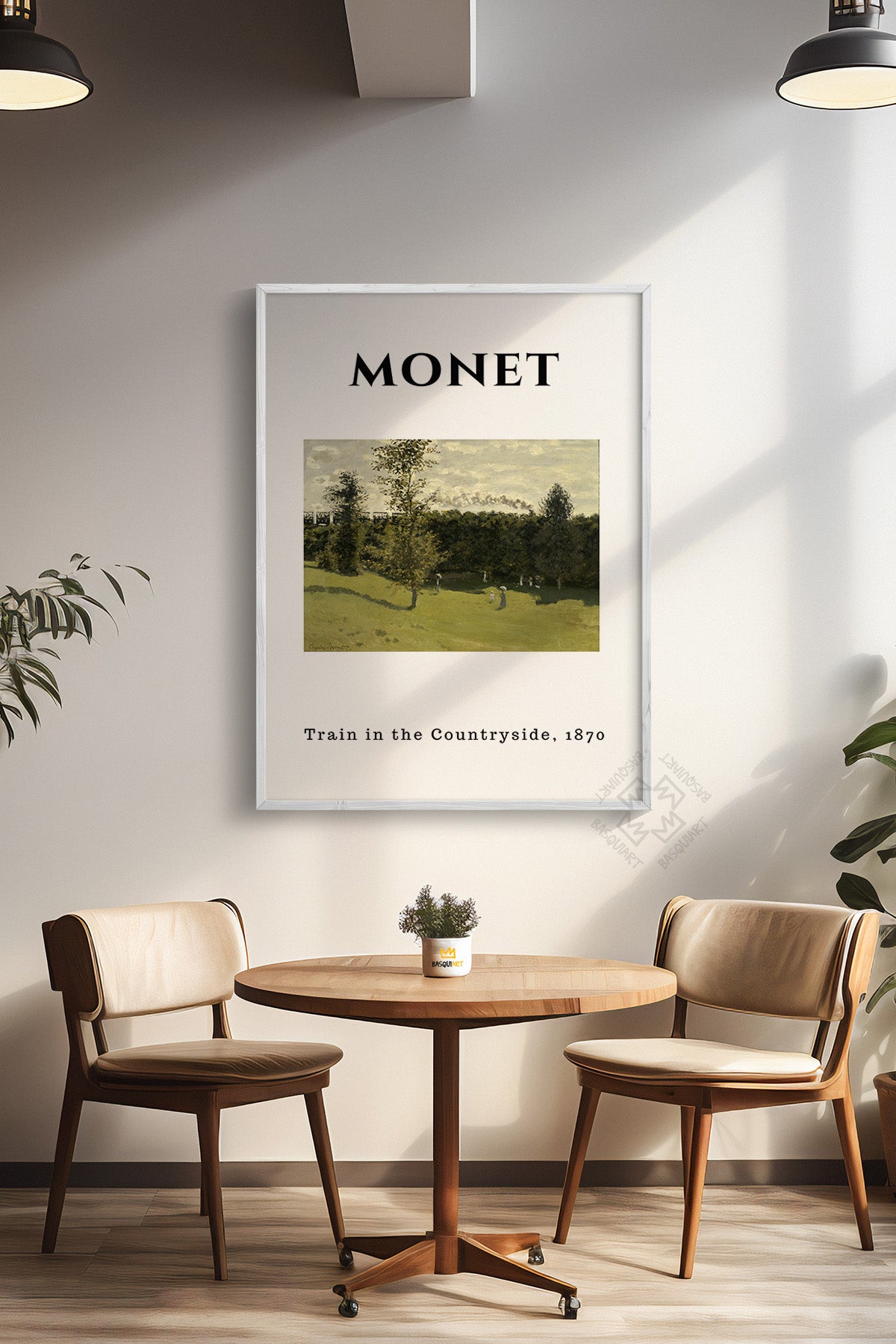 Claude Monet Serisi Beyaz Çerçeveli Poster, Tablo Duvar Dekoru No:15