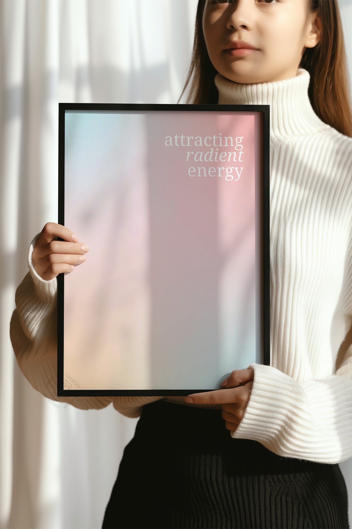 Aura Serisi Siyah Çerçeveli Poster, Tablo No:107
