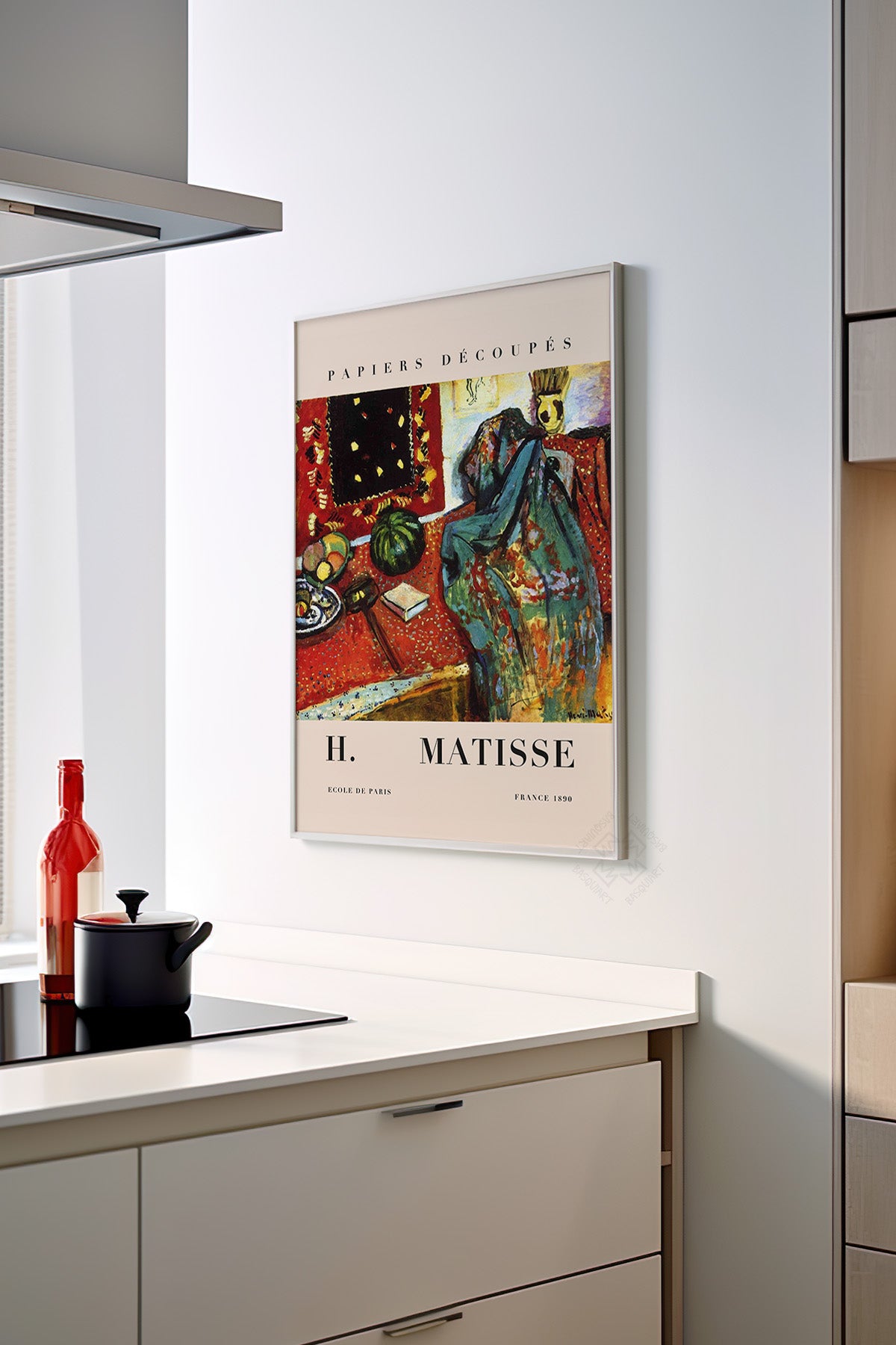 Henri Matisse Serisi Beyaz Çerçeveli Poster, Tablo Duvar Dekoru No:17