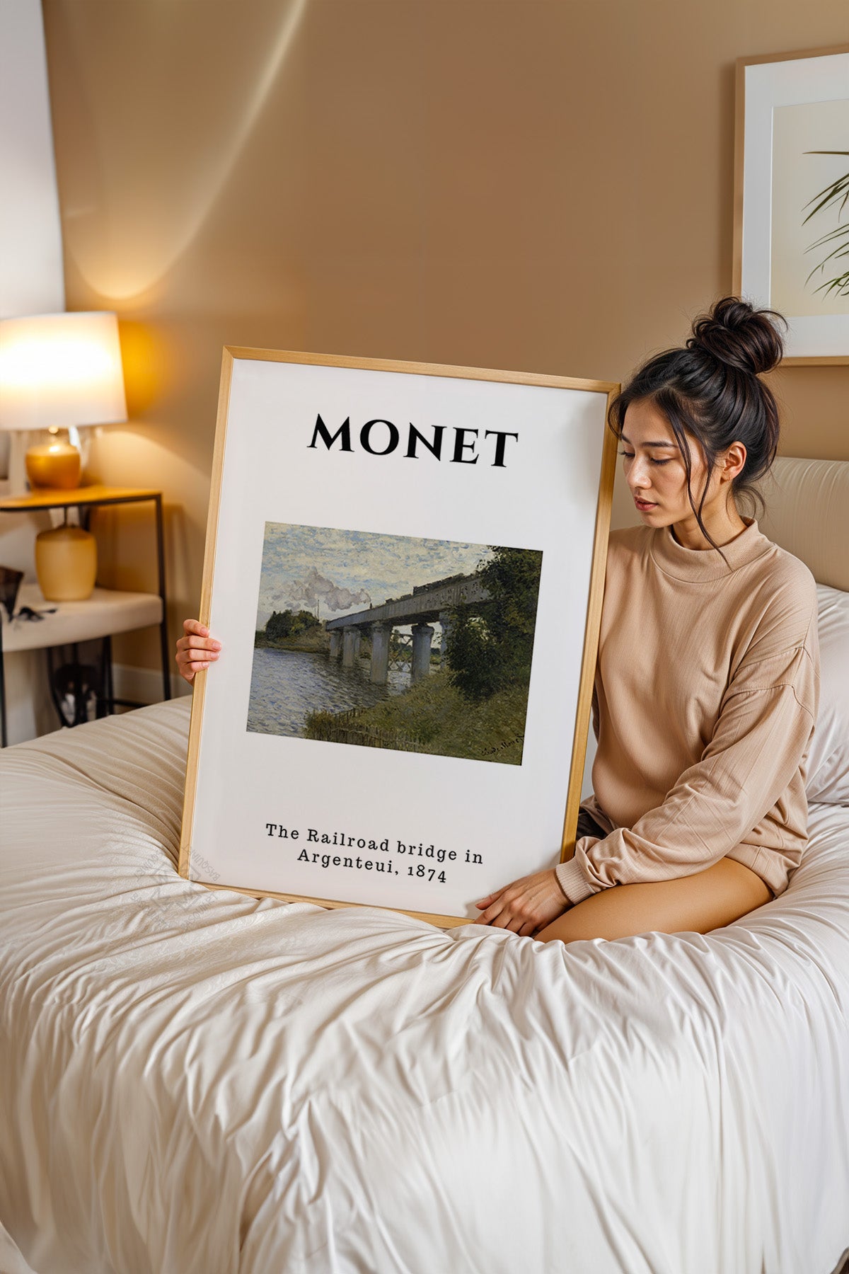 Claude Monet Serisi Ahşap Çerçeveli Poster, Tablo Duvar Dekoru No:9