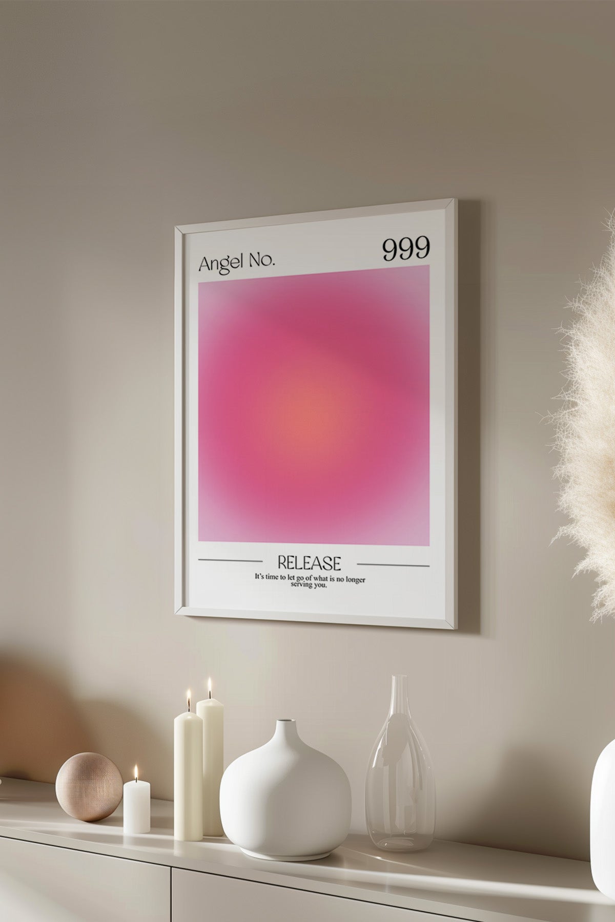 Aura Serisi Beyaz Çerçeveli Poster, Tablo No:13