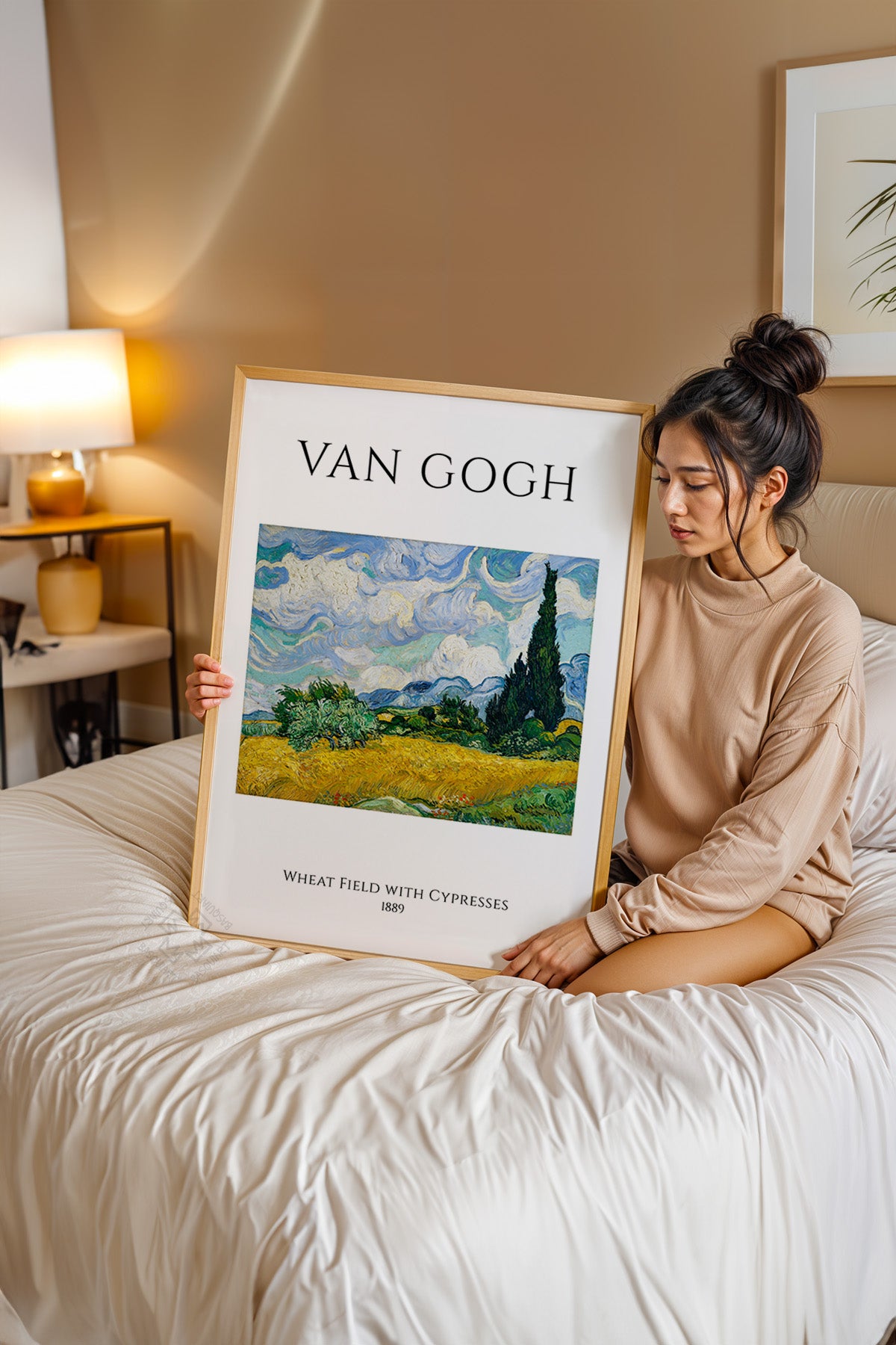 Vincent Van Gogh Serisi Ahşap Çerçeveli Poster, Tablo Duvar Dekoru No:4