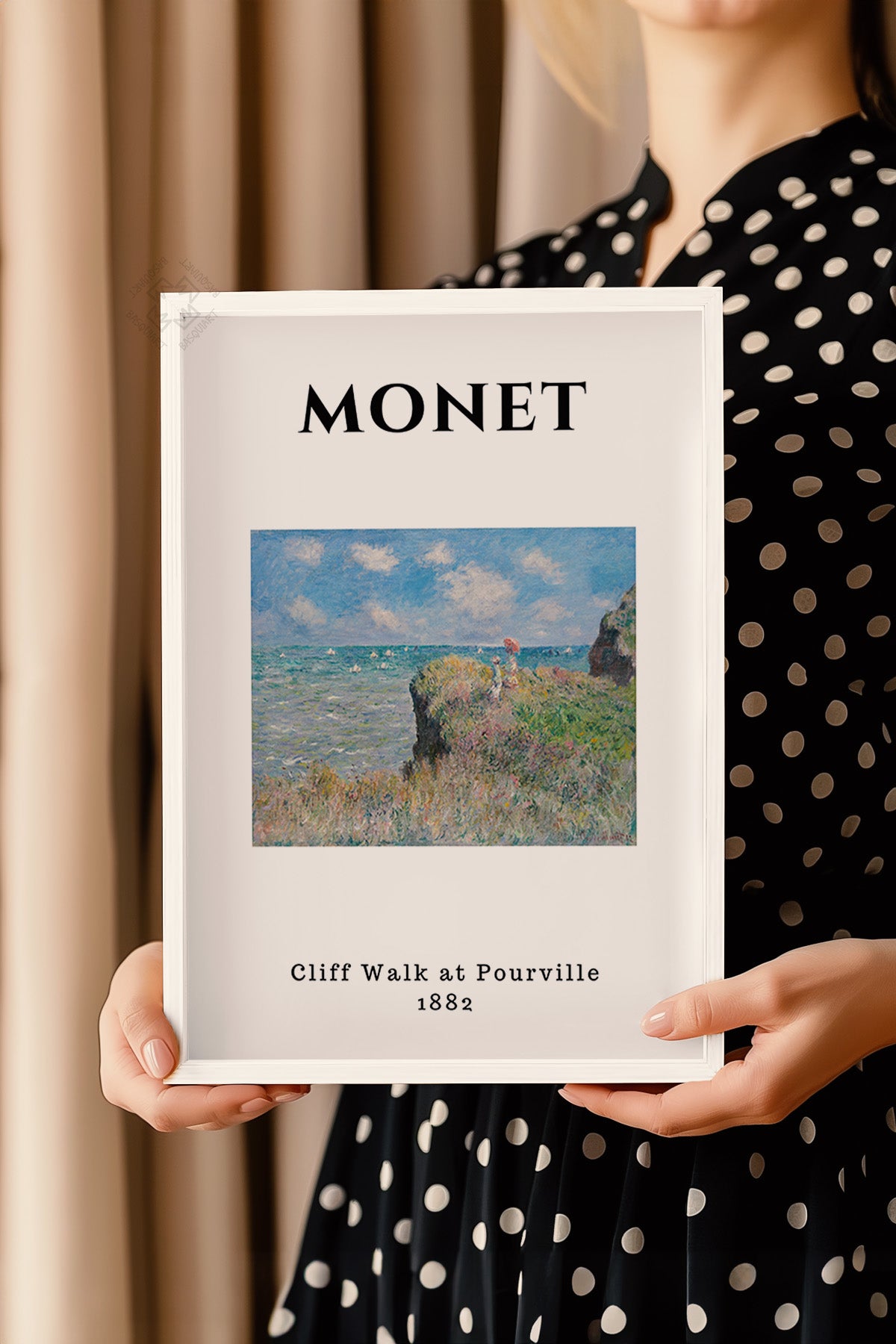 Claude Monet Serisi Beyaz Çerçeveli Poster, Tablo Duvar Dekoru No:5