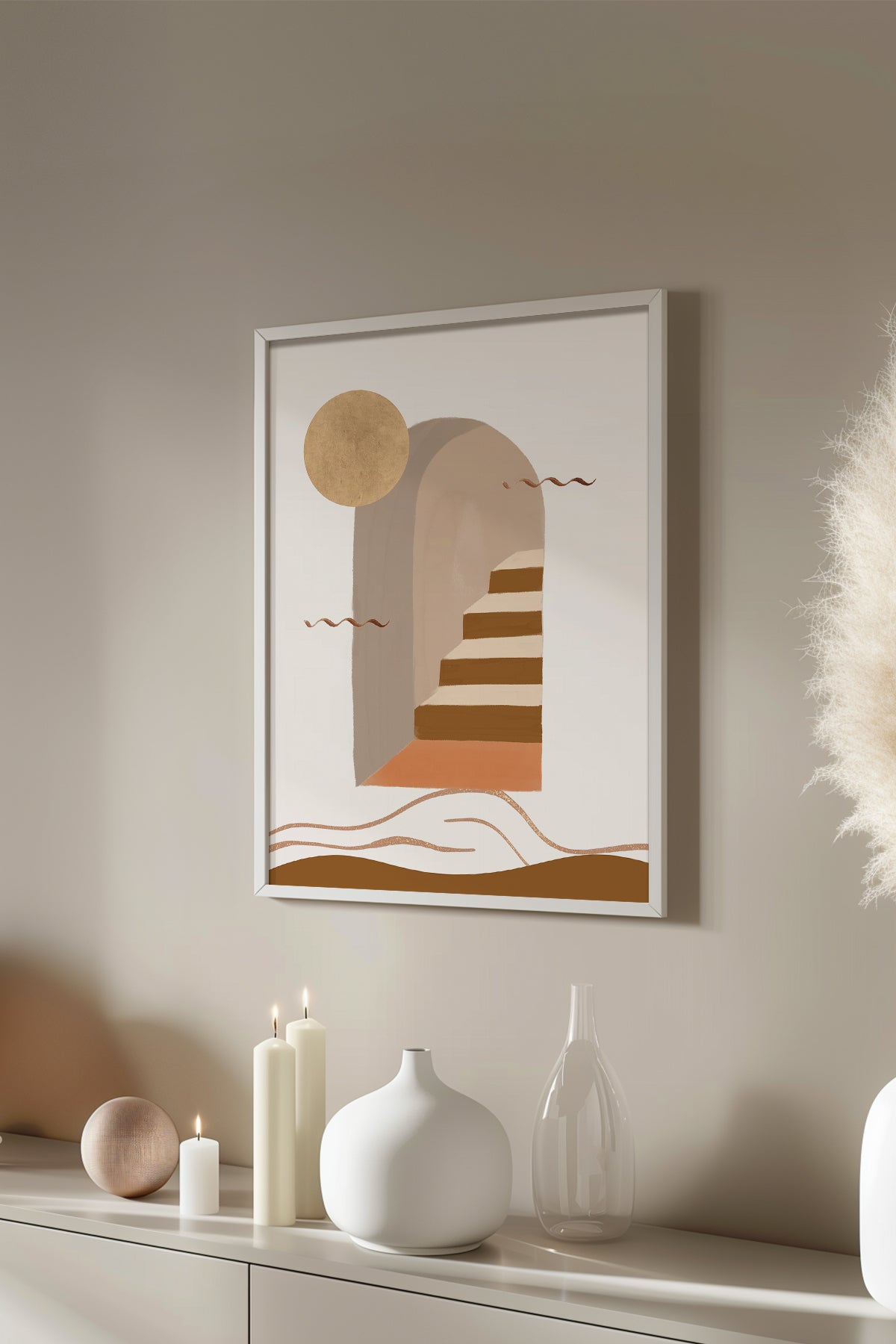 Bohemian Serisi Beyaz Çerçeveli Poster, Tablo No:16