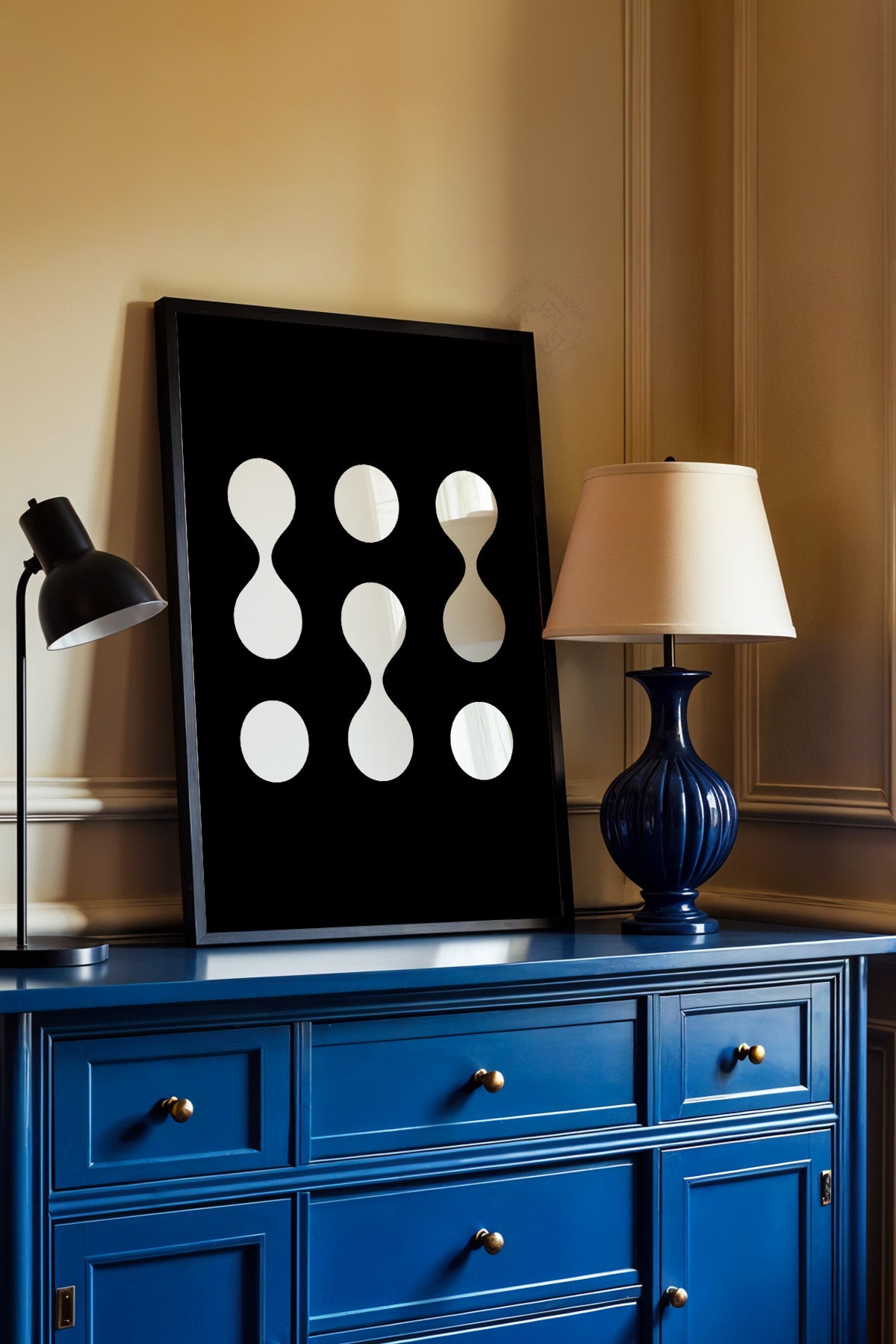 Bauhaus Serisi Siyah Çerçeveli Poster, Tablo No:42