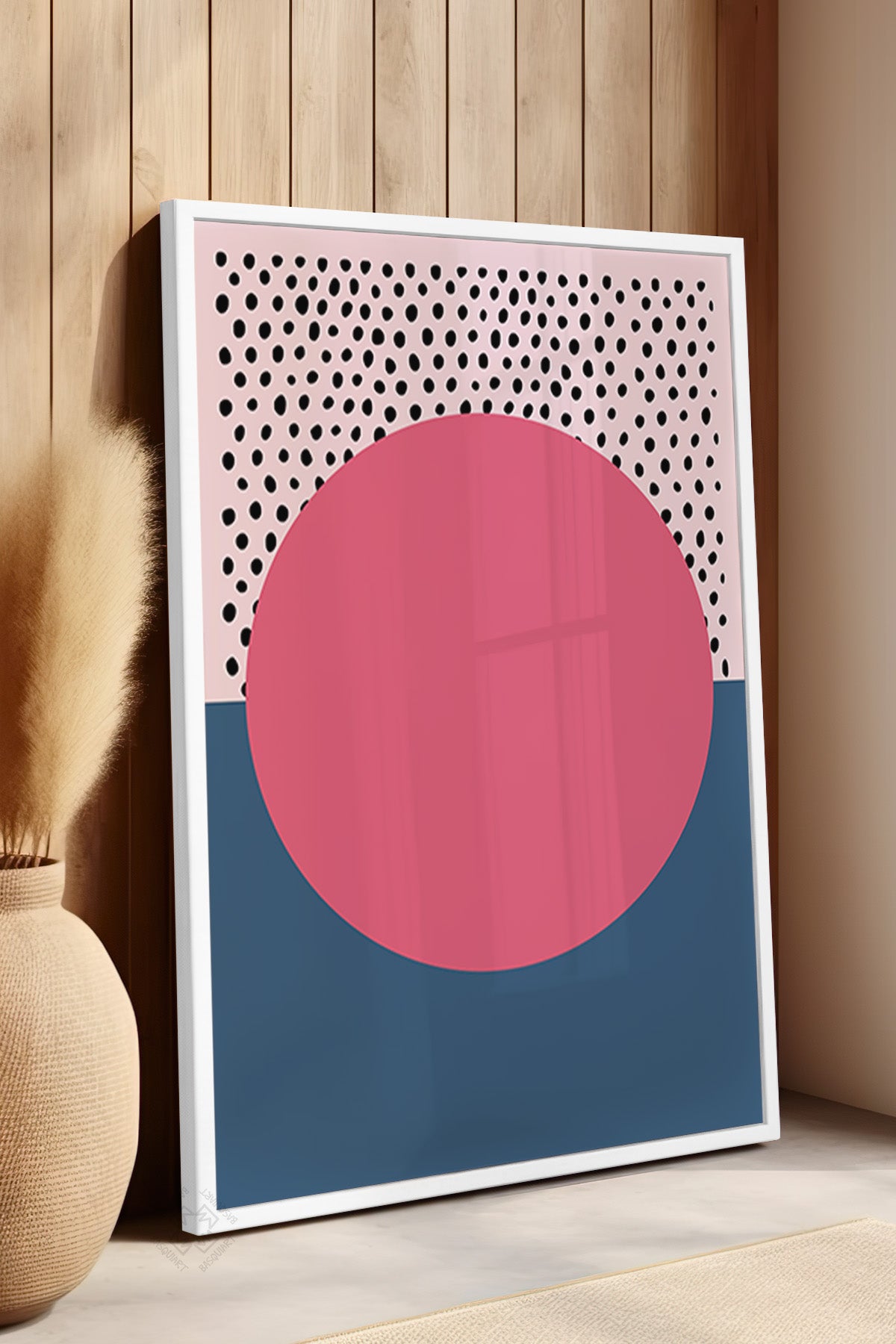 Bauhaus Serisi Beyaz Çerçeveli Poster, Tablo No:74