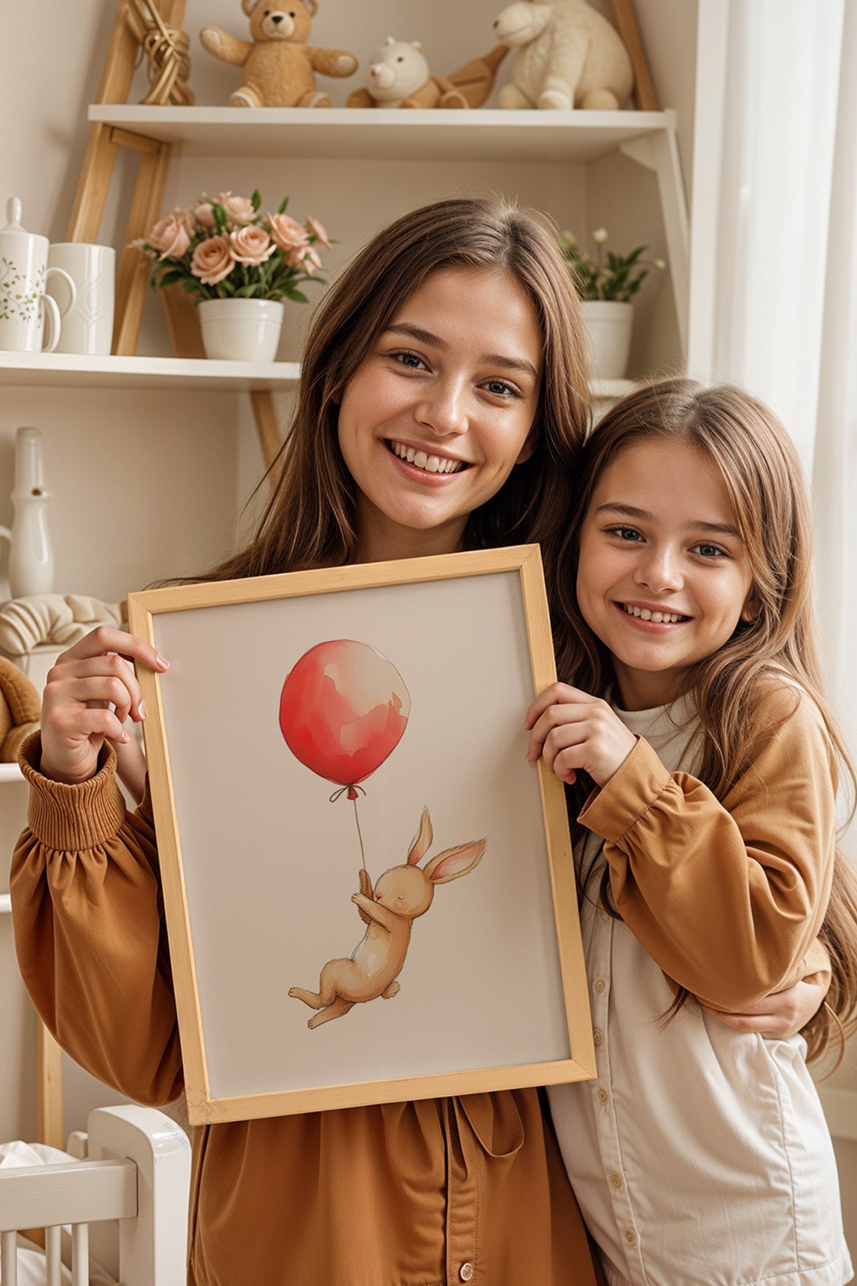 Çocuk Odası, Bebek Odası Ahşap Çerçeveli Poster, Tablo No:75