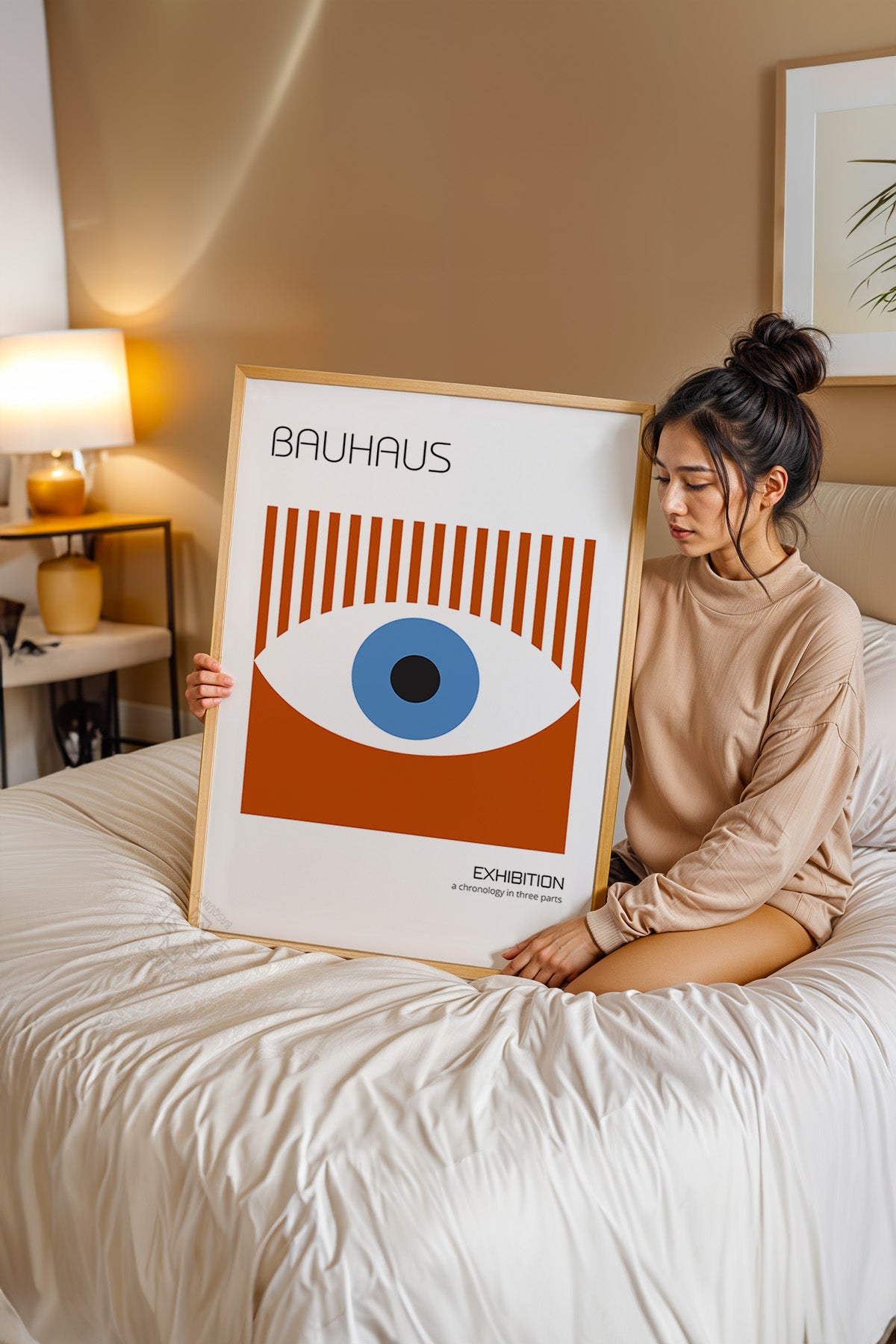 Bauhaus Serisi Ahşap Çerçeveli Poster, Tablo No:110
