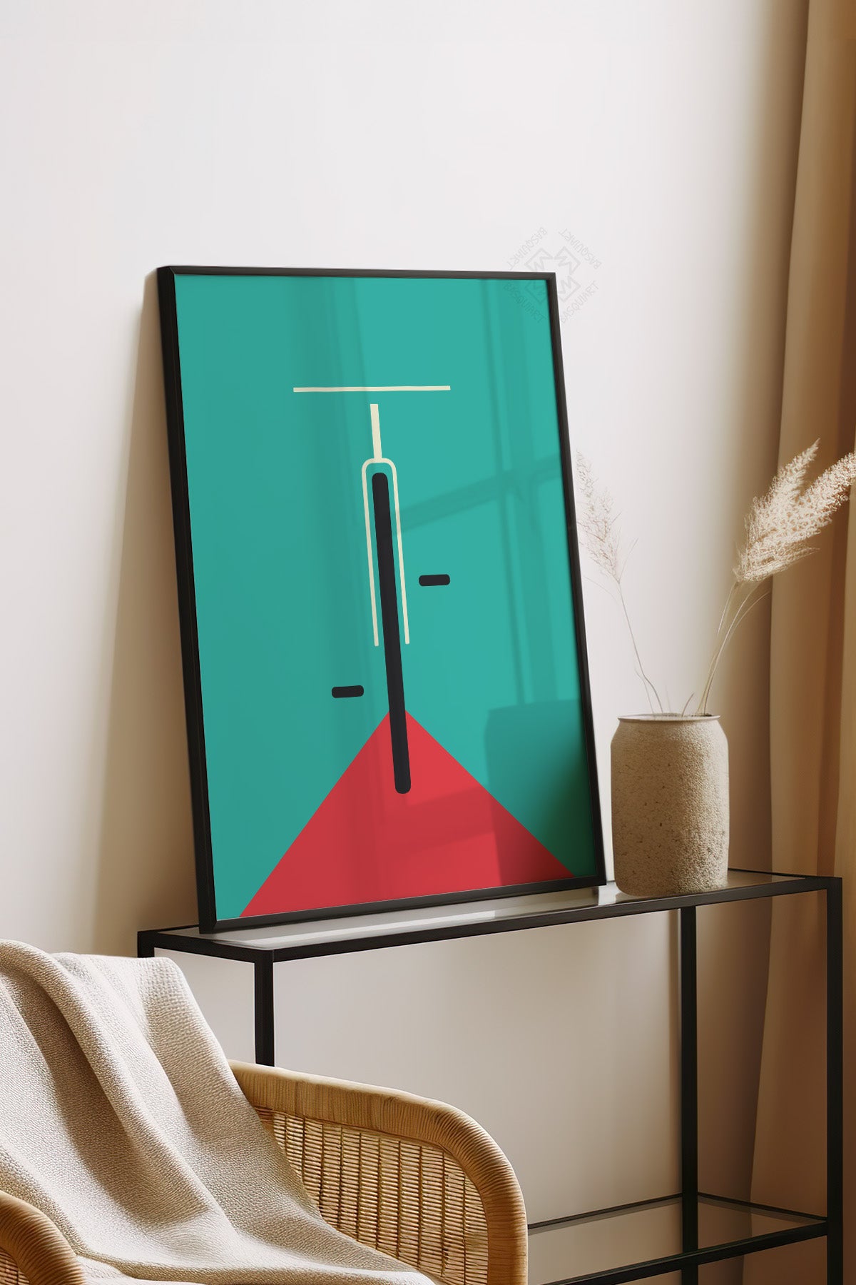 Bauhaus Serisi Siyah Çerçeveli Poster, Tablo No:59