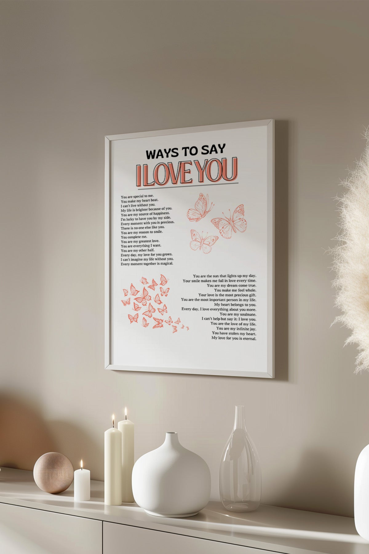 Aura Serisi Beyaz Çerçeveli Poster, Tablo No:117